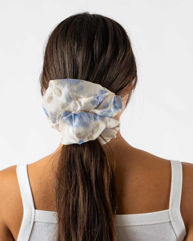 Bronze Age Oversized Organza Scrunchie in Cerulean Rose