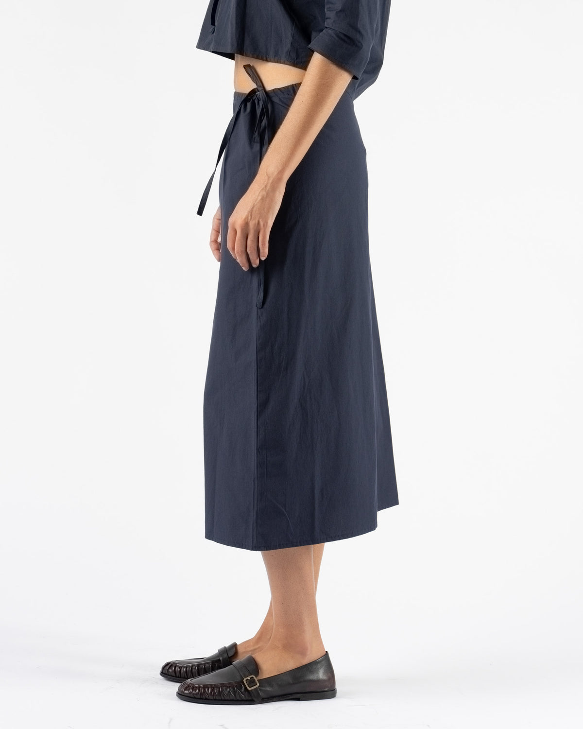 Brooke Callahan Column Skirt in Navy
