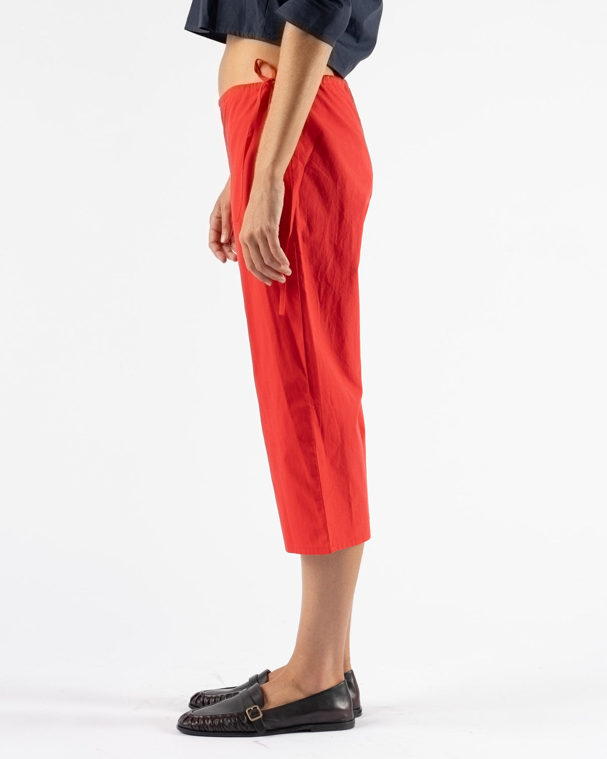 Brooke Callahan Tie Capris in Red