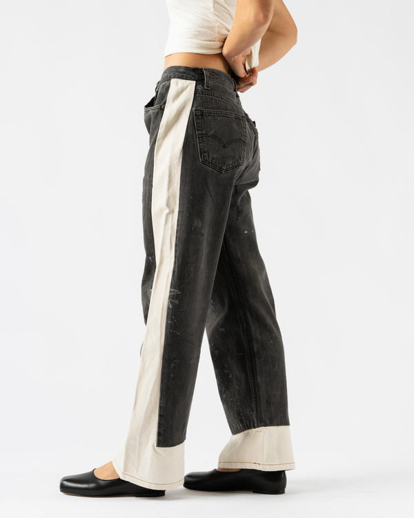 B Sides Reworked Slouch Jean in Vintage Black/Natural