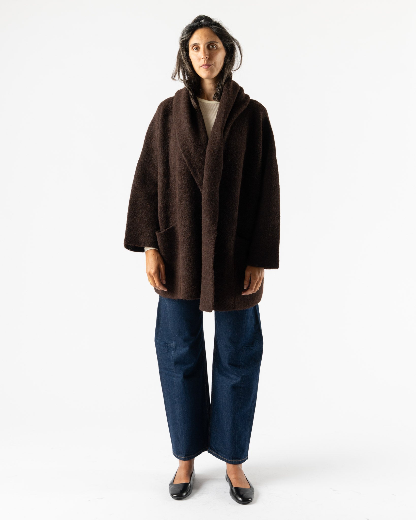 Lauren Manoogian Double Face Coat in Merlot