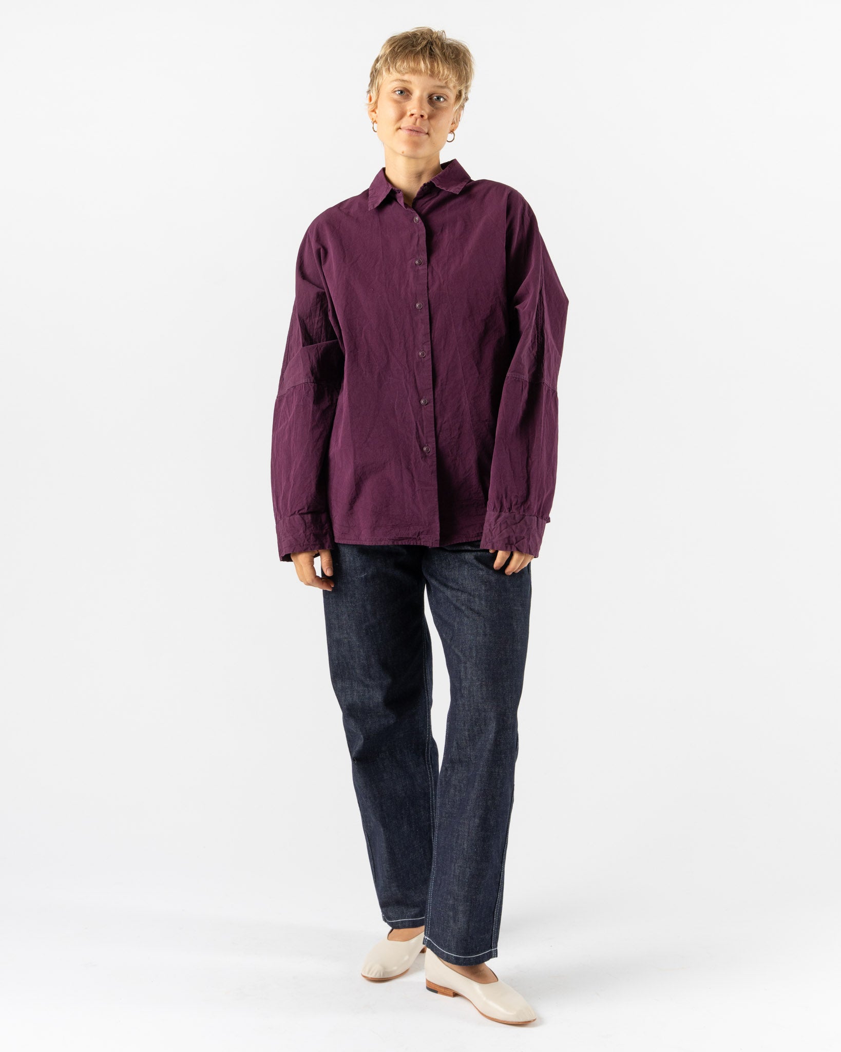 CASEY CASEY Waga Shirt in Blackberry