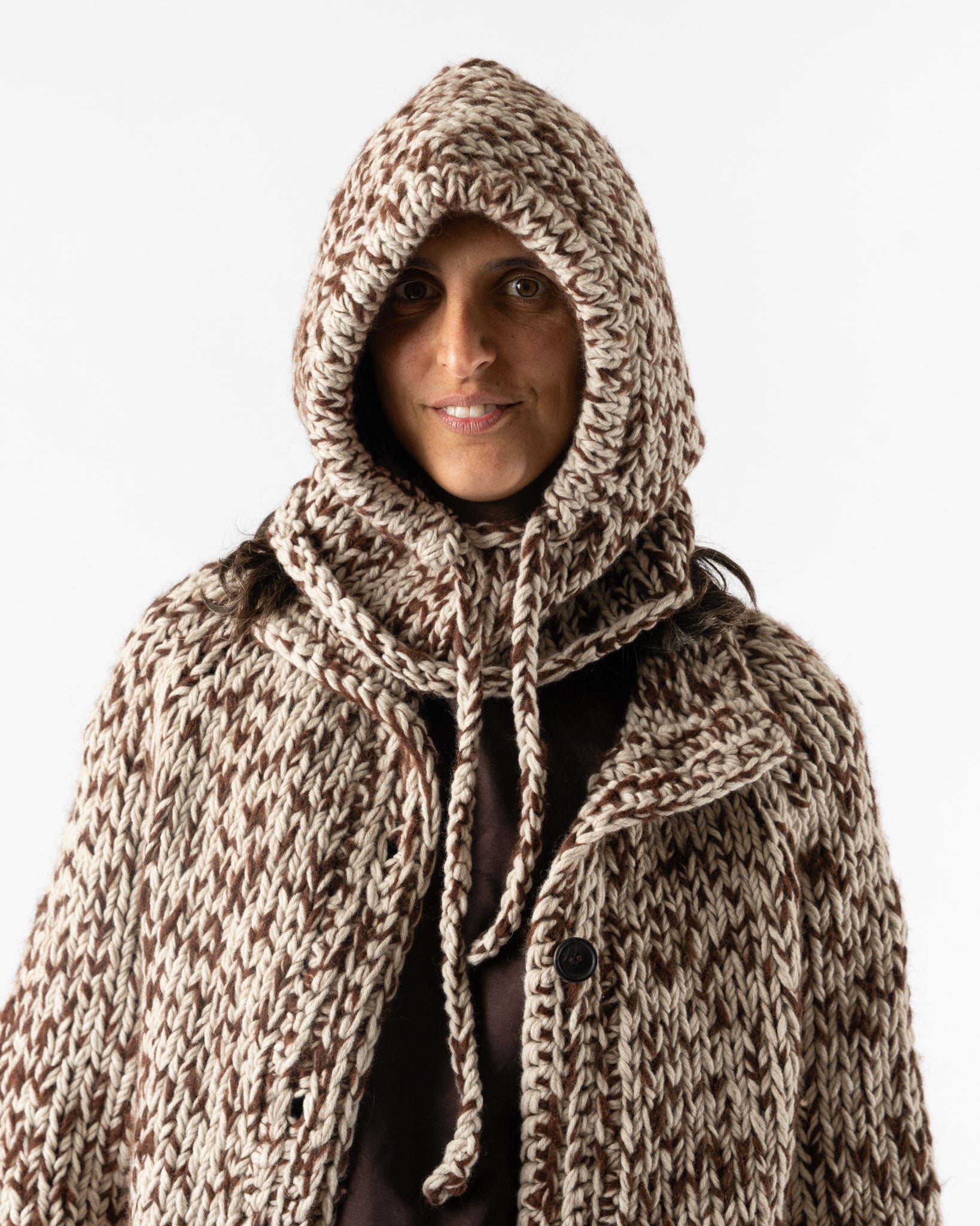 CASEY CASEY Wool Hood in Brown