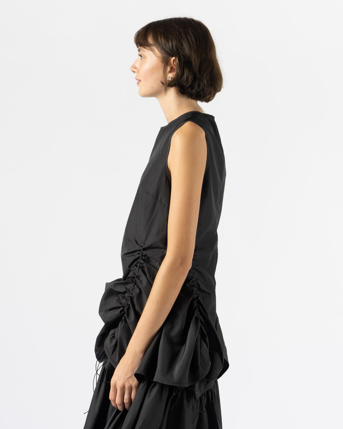 Cecilie Bahnsen CBUnika Top in Black Recycled Faille