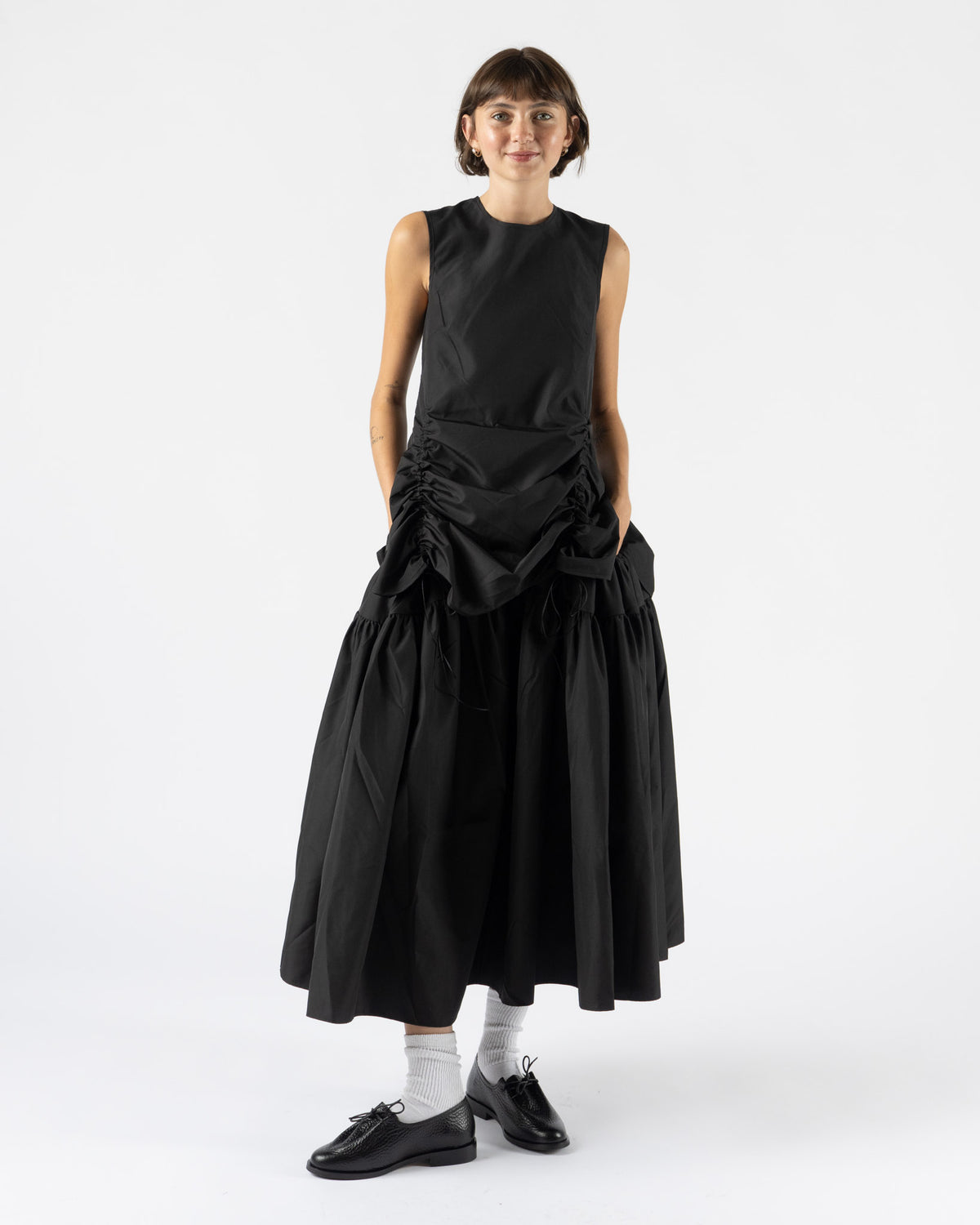 Cecilie Bahnsen CBUnika Top in Black Recycled Faille