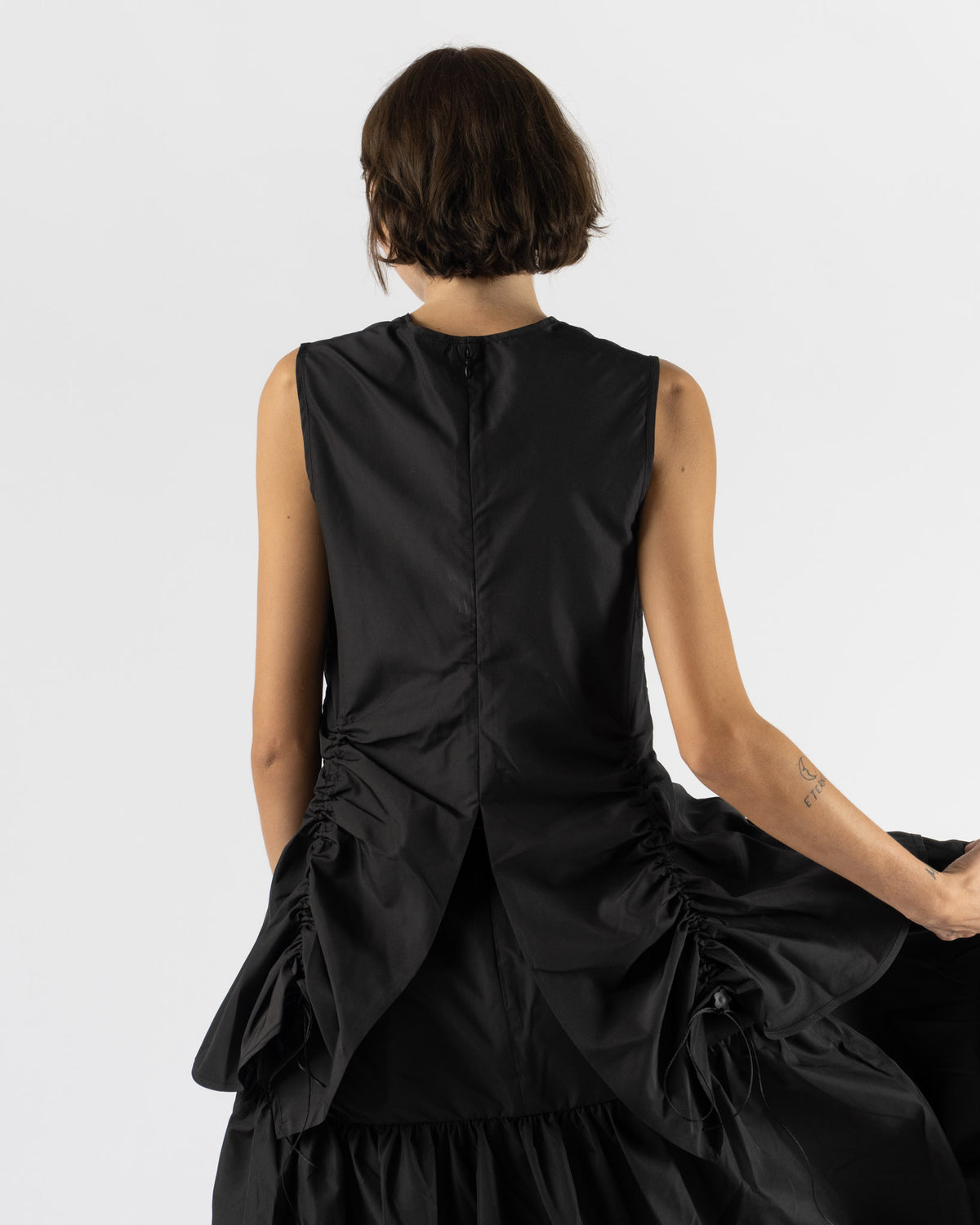 Cecilie Bahnsen CBUnika Top in Black Recycled Faille