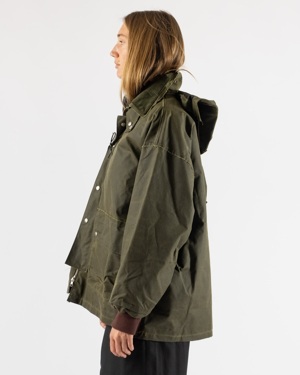 Camiel Fortgens Waxed Outdoor Jacket in Green