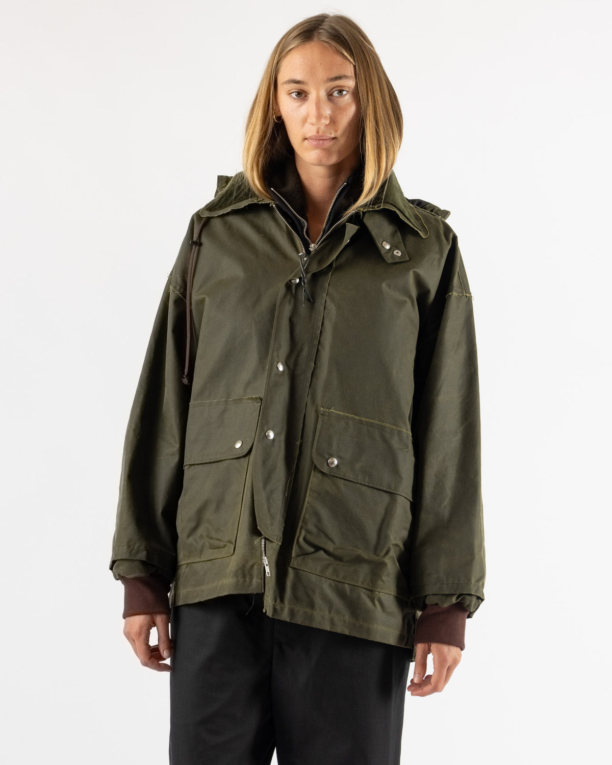 Camiel Fortgens Waxed Outdoor Jacket in Green