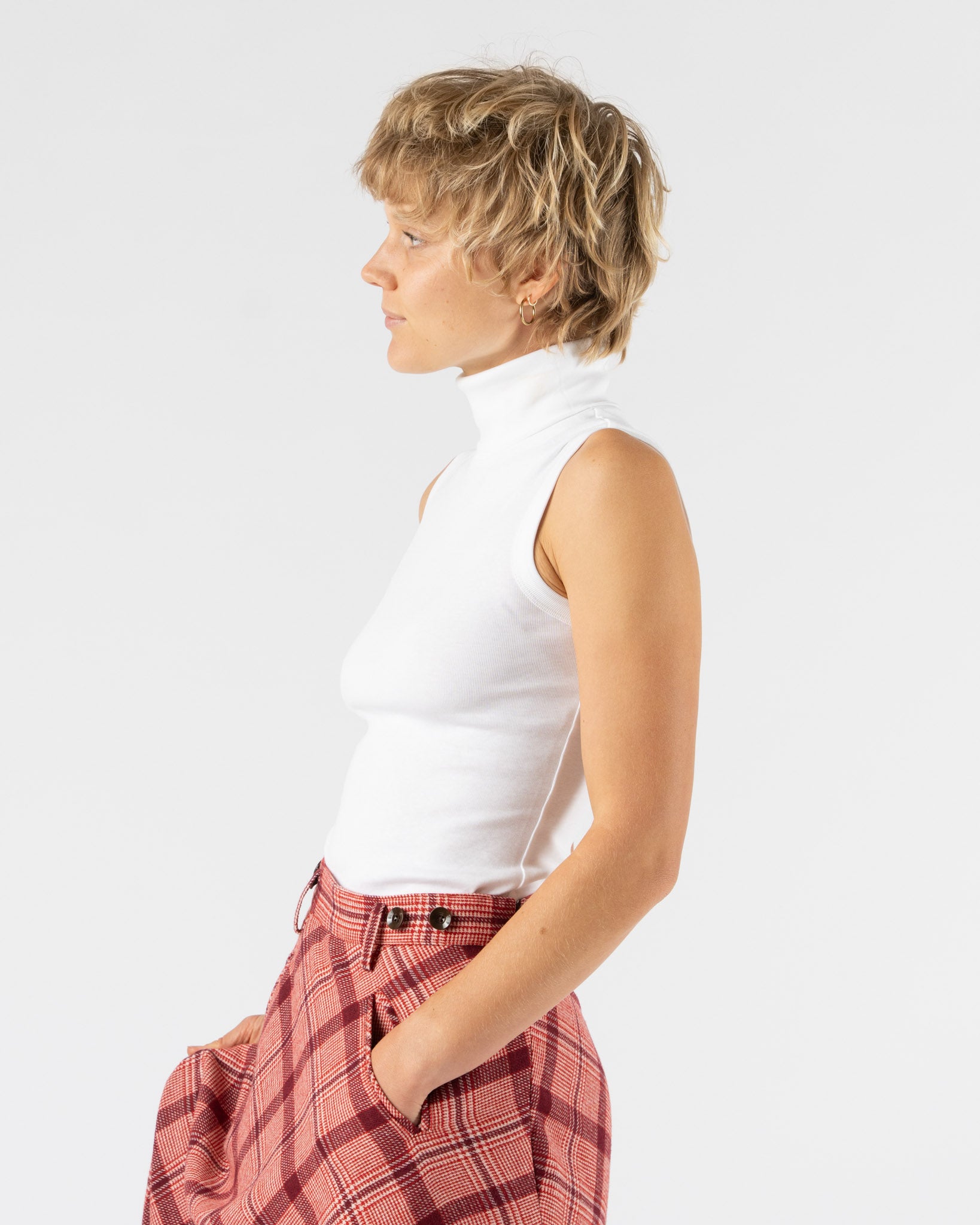 FLORE FLORE Lightweight Dinah Tank in Off White