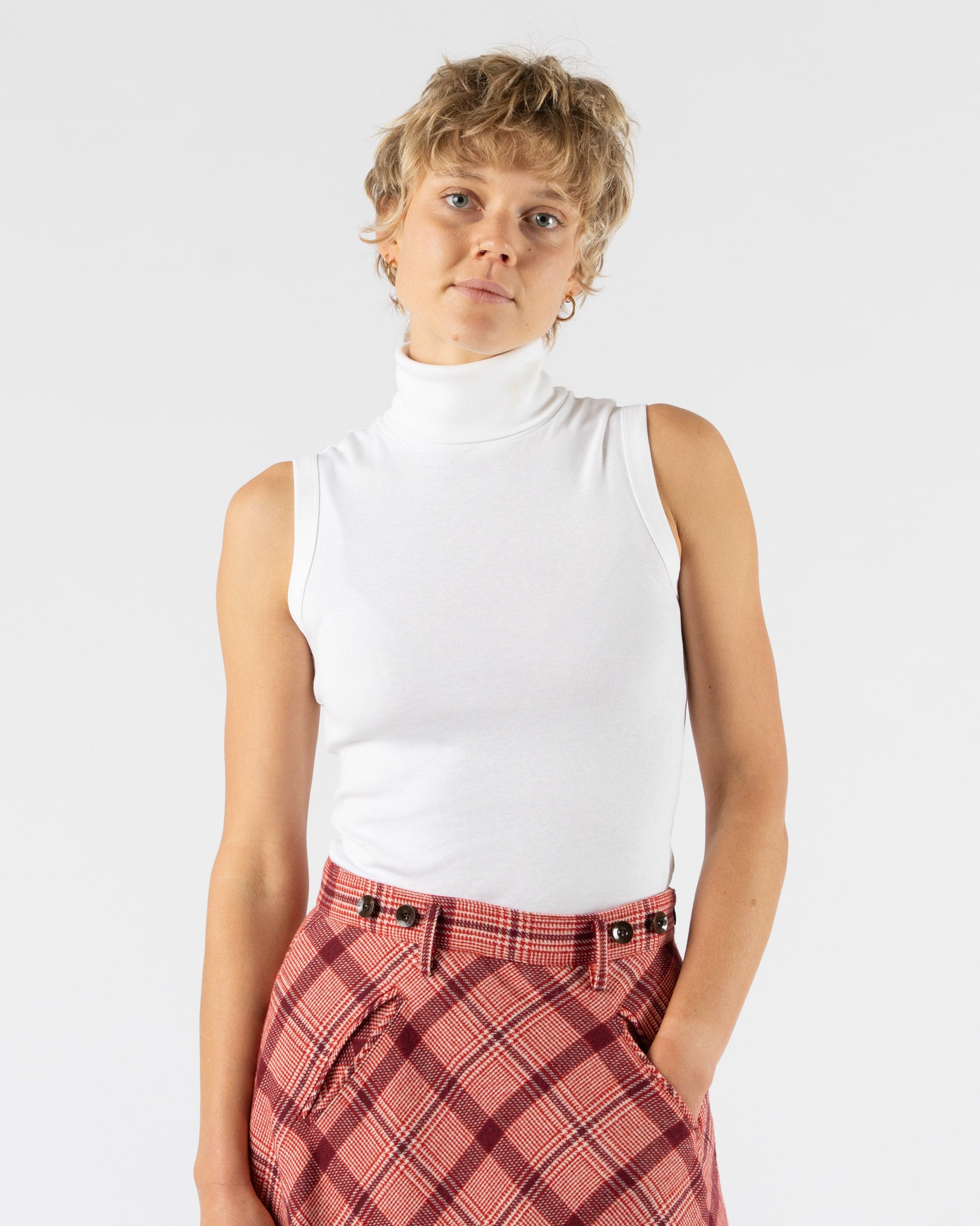 FLORE FLORE Lightweight Dinah Tank in Off White