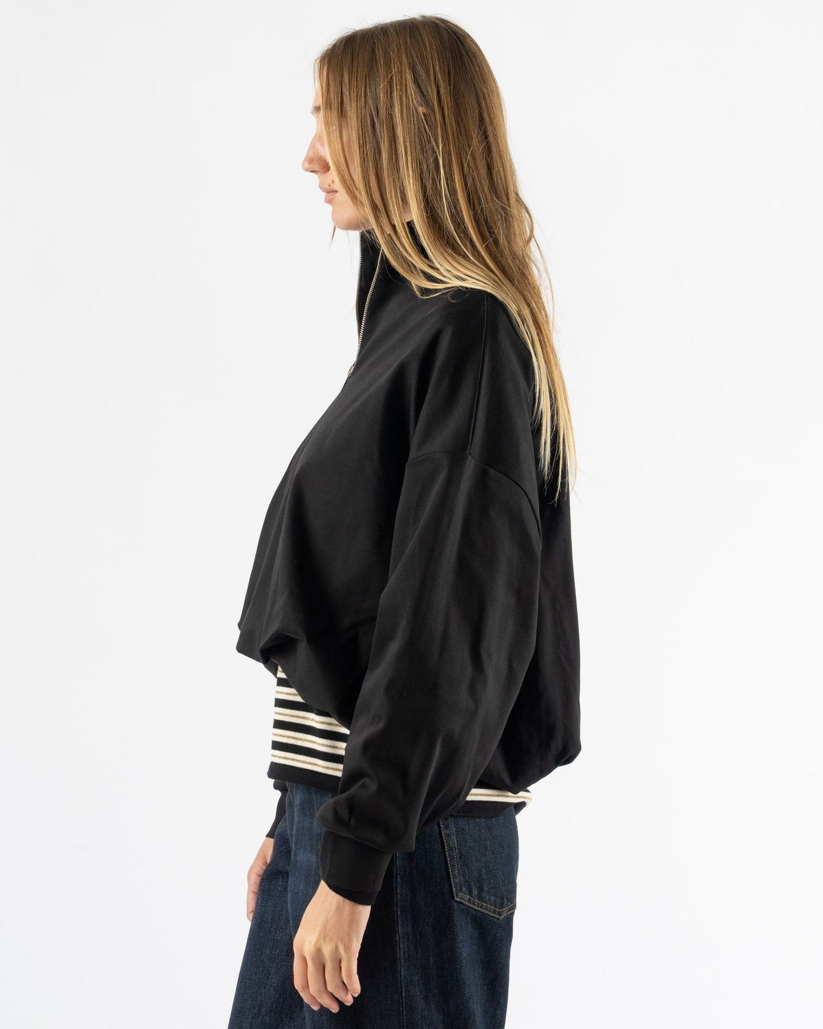 Cordera Balloon Quarter-Zip in Black