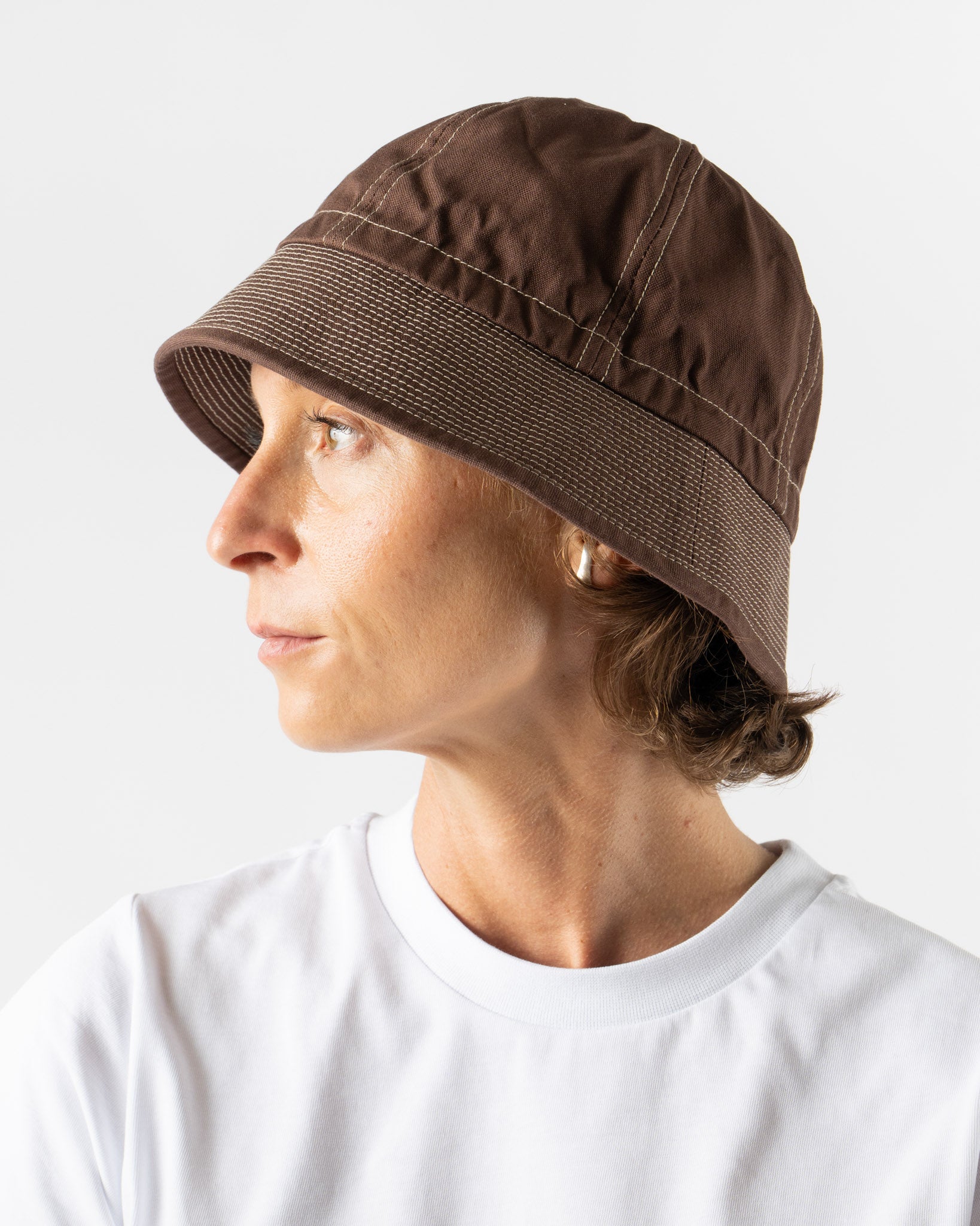 Câbleami Canvas Dixie Hat in Brown