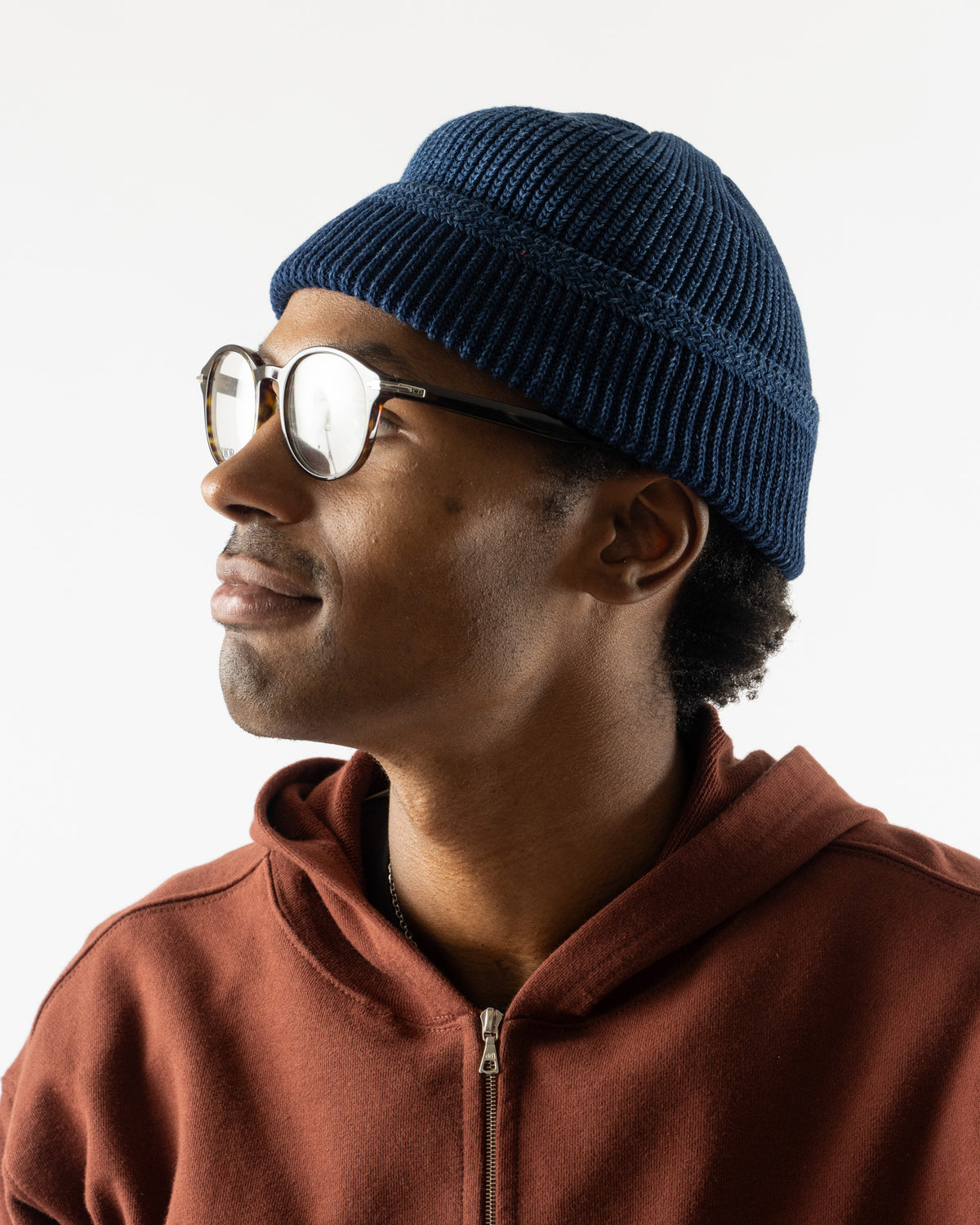 ROTOTO R5146 Beanie in Dark Indigo
