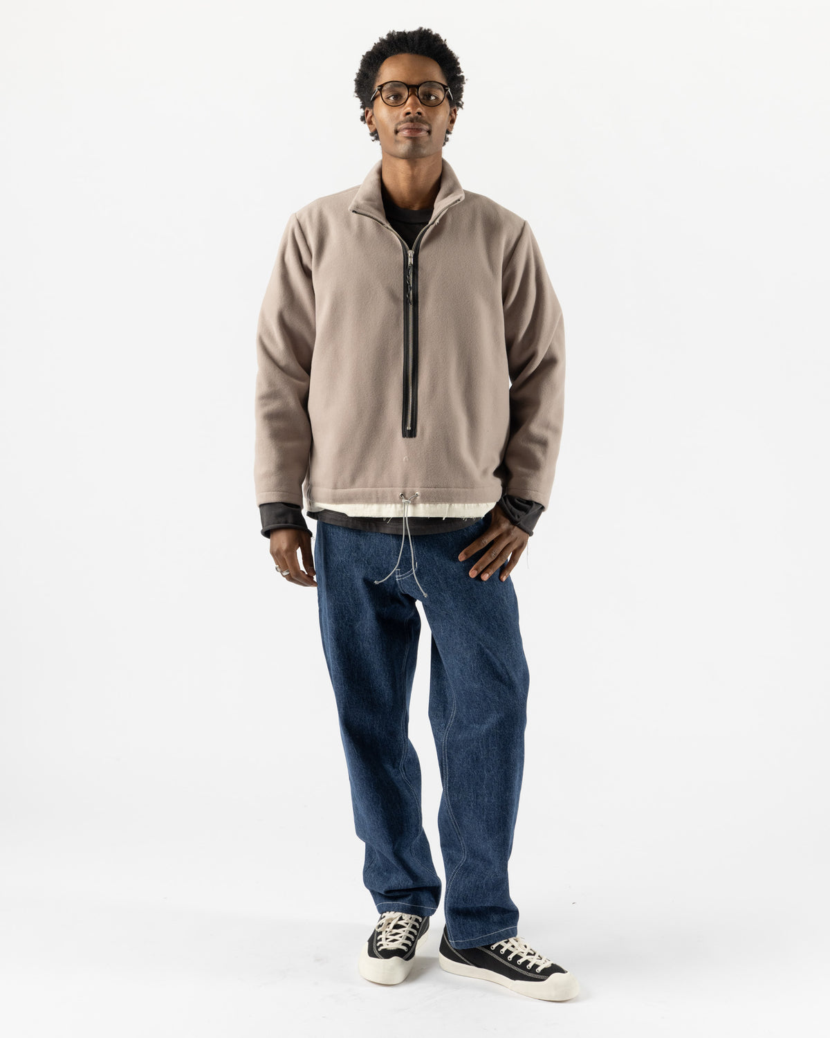 Camiel Fortgens Fleece Anorak in Sand