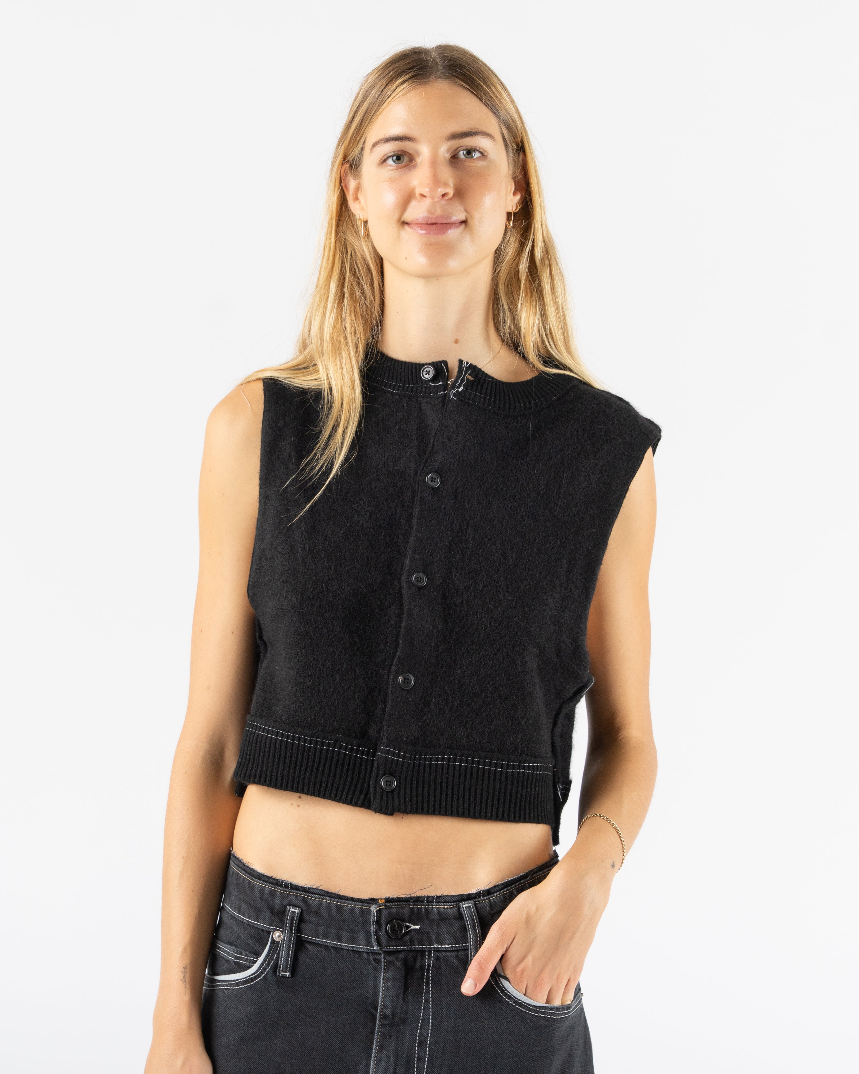 Camiel-Fortgens--Hairy-Cropped-Vest-in-Black-Curated-at-Jake-and-Jones-Santa-Barbara-Boutique