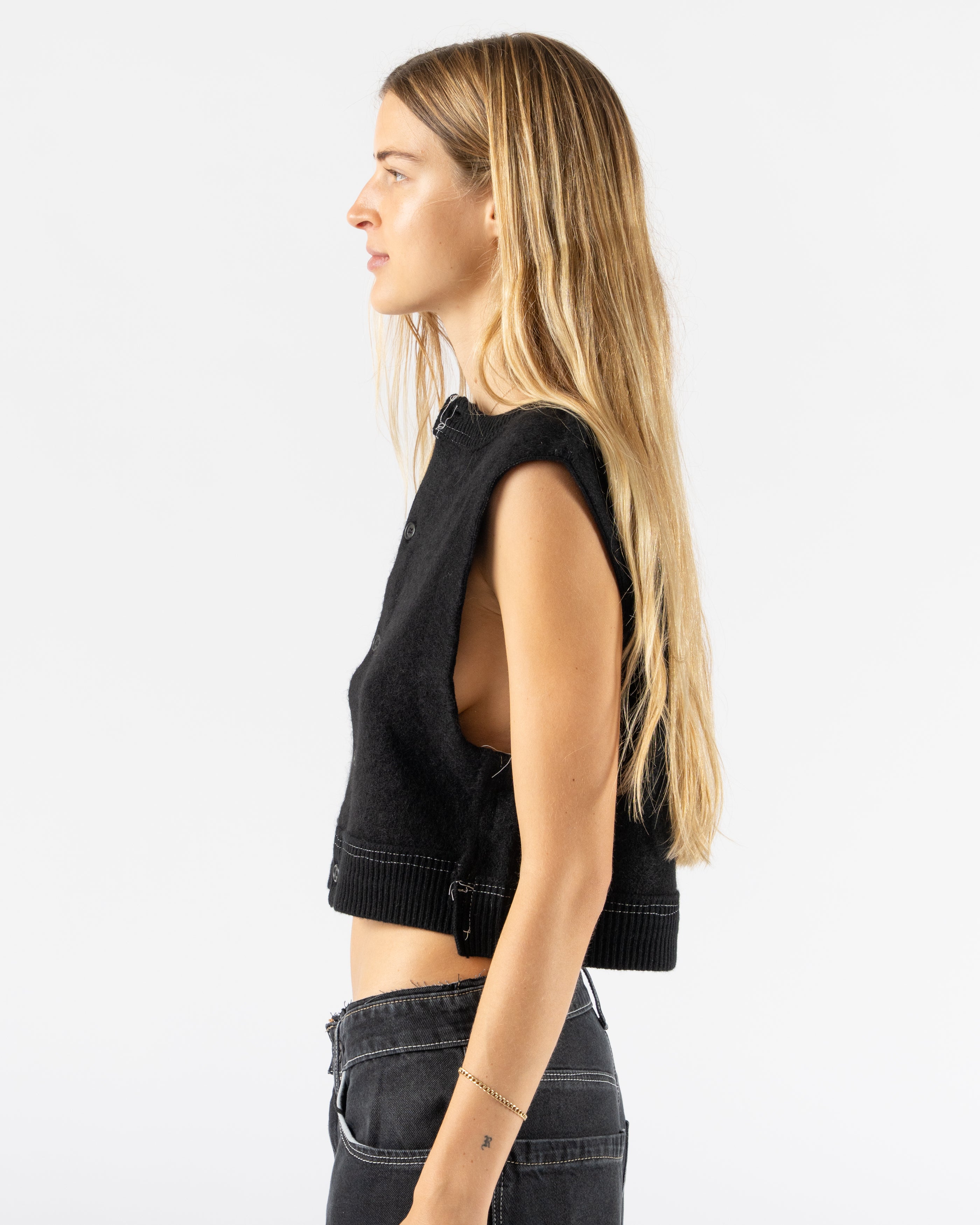 Camiel-Fortgens--Hairy-Cropped-Vest-in-Black-Curated-at-Jake-and-Jones-Santa-Barbara-Boutique