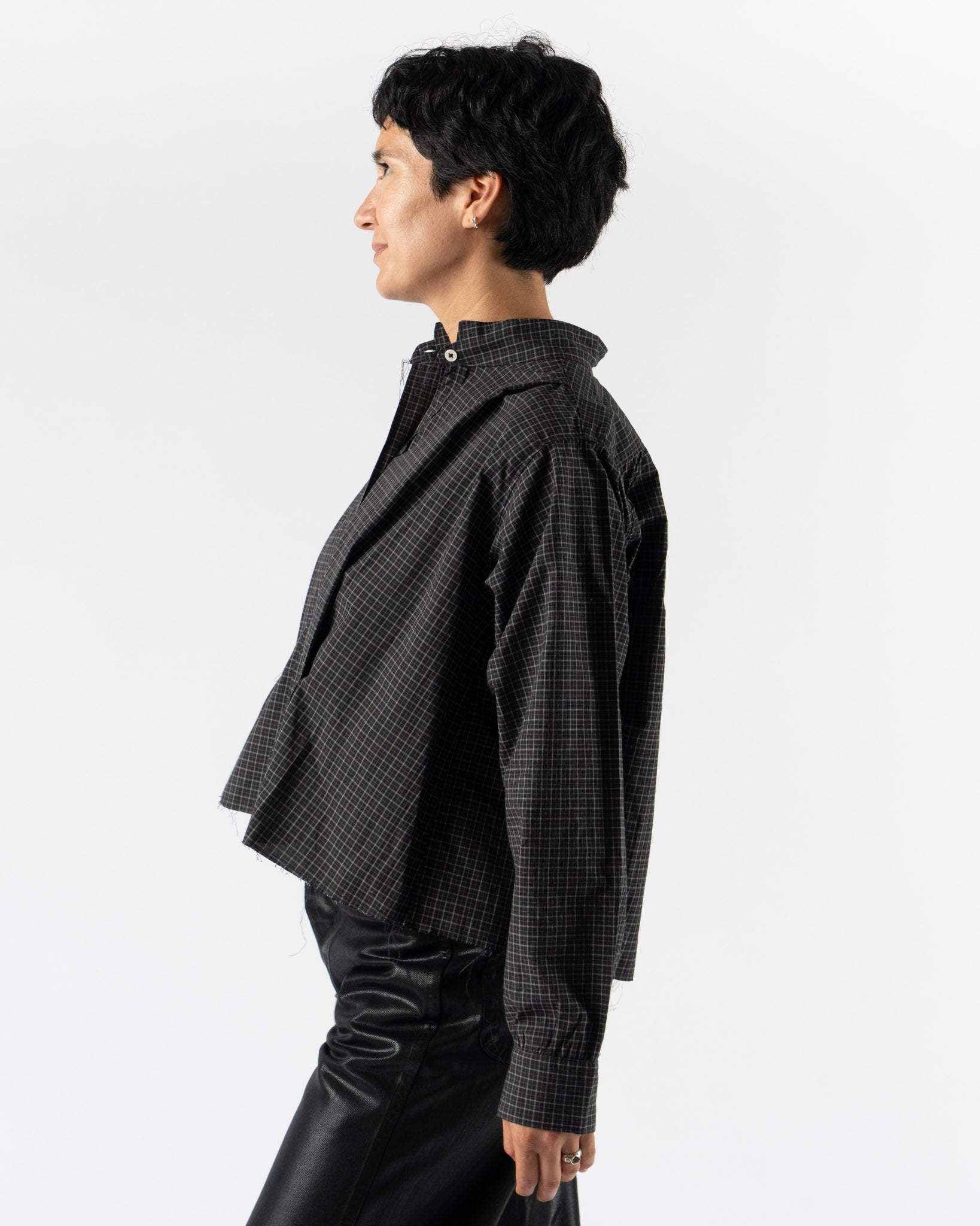 Camiel Fortgens Anorak Shirt in Black Check