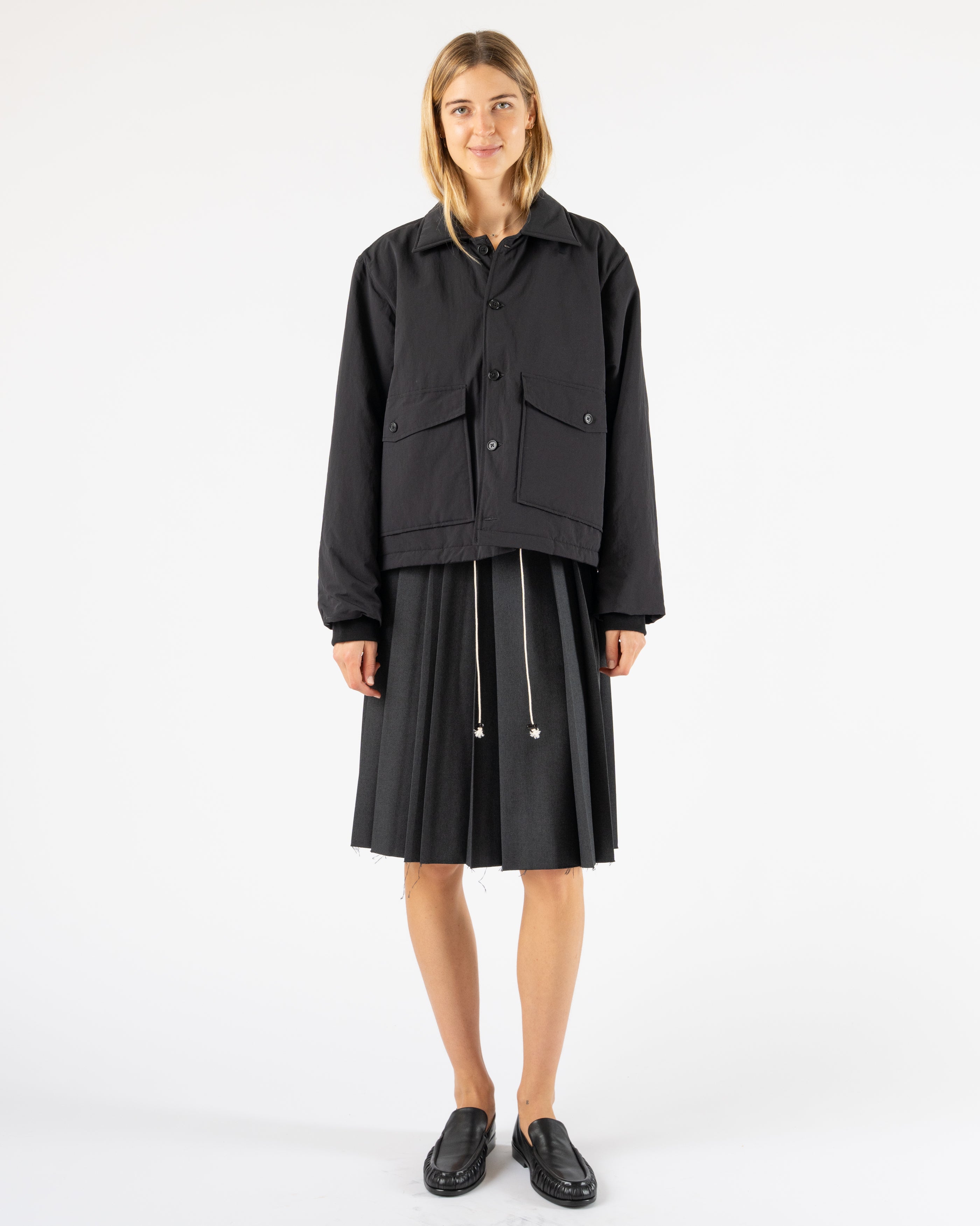 Camiel Fortgens Puffed Simple Jacket in Black Curated at Jake and