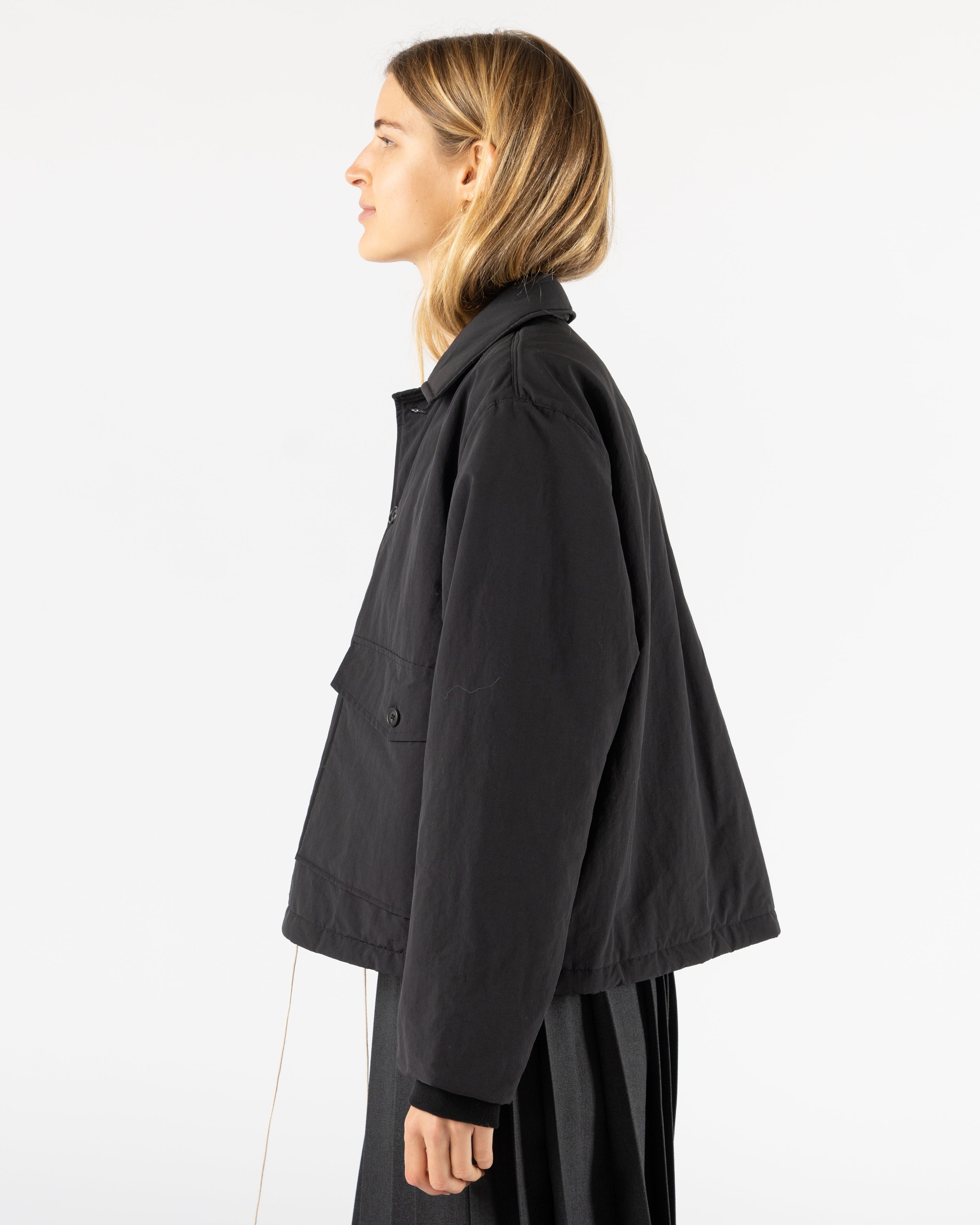 Camiel Fortgens Puffed Simple Jacket in Black Curated at Jake and