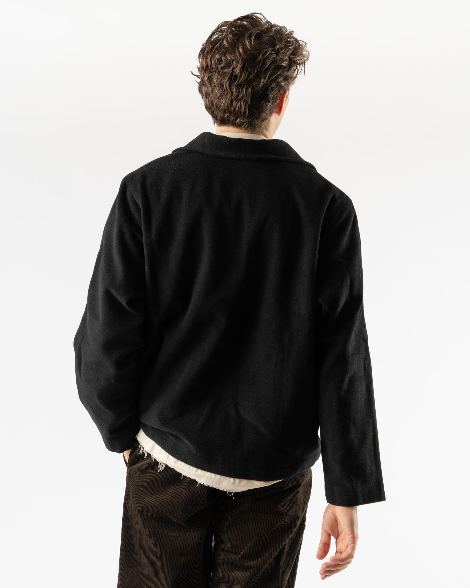 週末限定価格　CAMIEL FORTGENS FLEECE ANORAK Camiel Fortgens Fleece Anorak in Black Curated at Jake and Jones