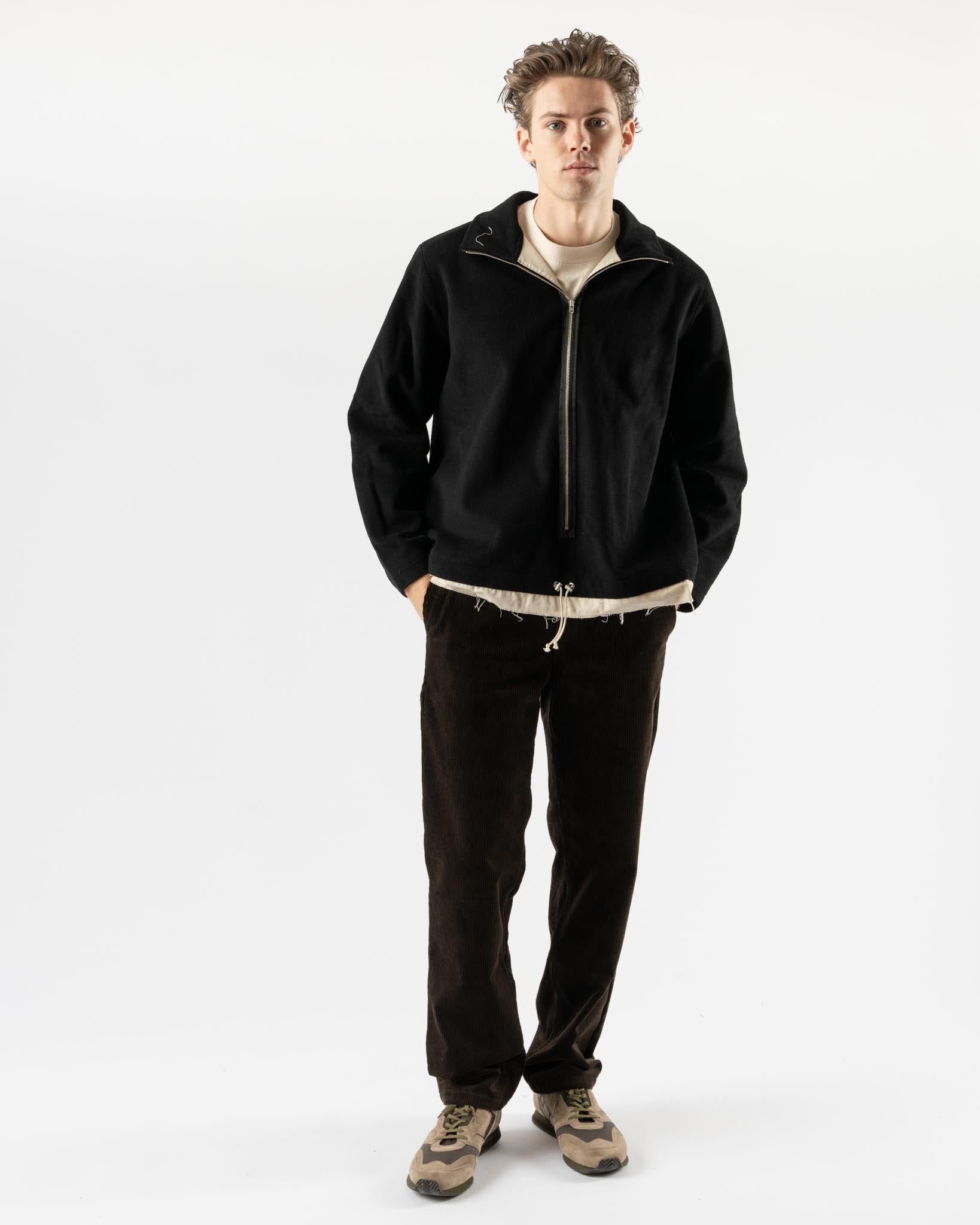 週末限定価格　CAMIEL FORTGENS FLEECE ANORAK Camiel Fortgens Fleece Anorak in Black Curated at Jake and Jones