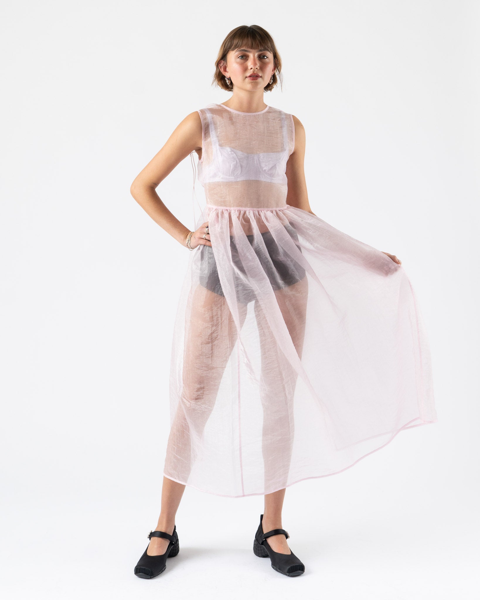 Cecilie Bahnsen Camilla Overlay Blush Pink Liquid Myrtia