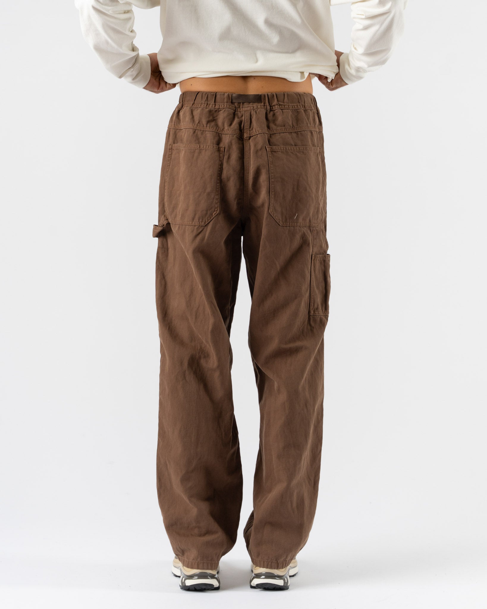 Gramicci Canvas Work Pant in Chocolate Aged Curated at Jake and Jones