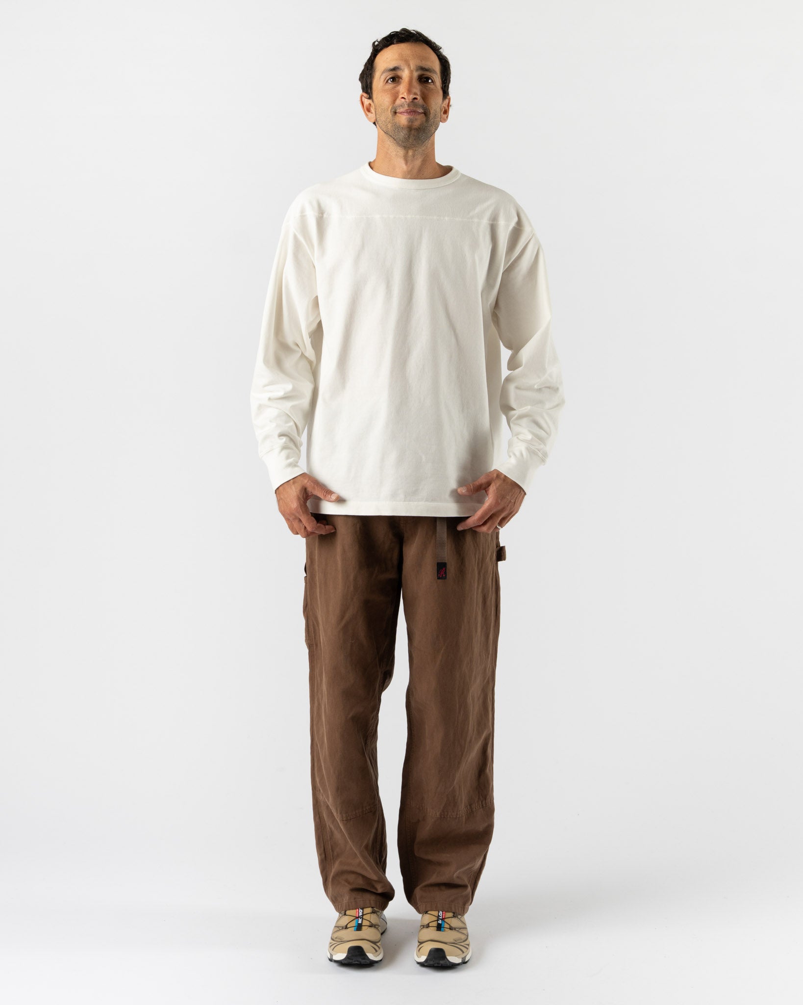 Gramicci Canvas Work Pant in Chocolate Aged Curated at Jake and Jones