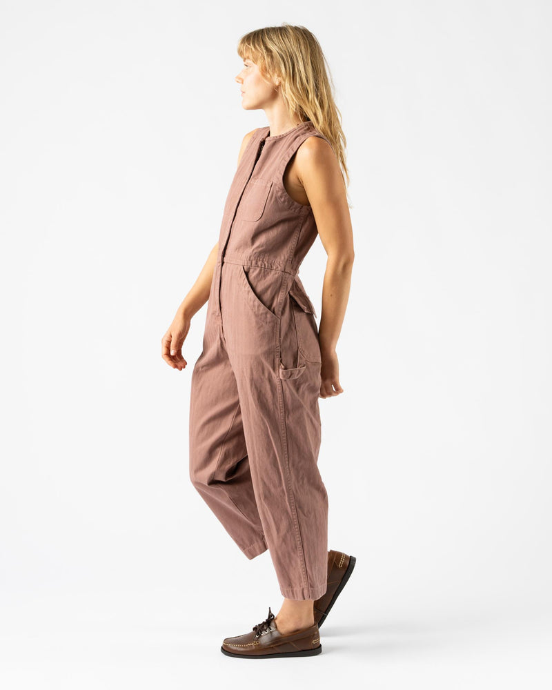 Caron Callahan Tobias Jumpsuit in Shadow Herringbone Twill