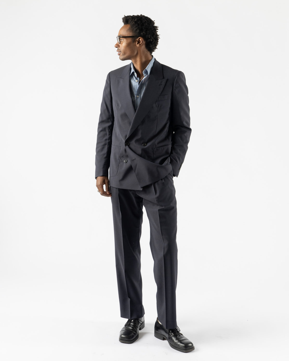 Carter Young Kirk Unstructured Blazer in Navy