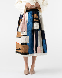 CASEY CASEY Puffy Skirt in Stripe Patchwork