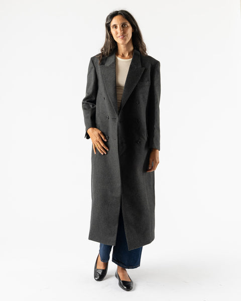 ジャケット・アウター AURALEE CASHMERE COAT Auralee Cashmere Moleskin Coat in Top Charcoal Curated at Jake and