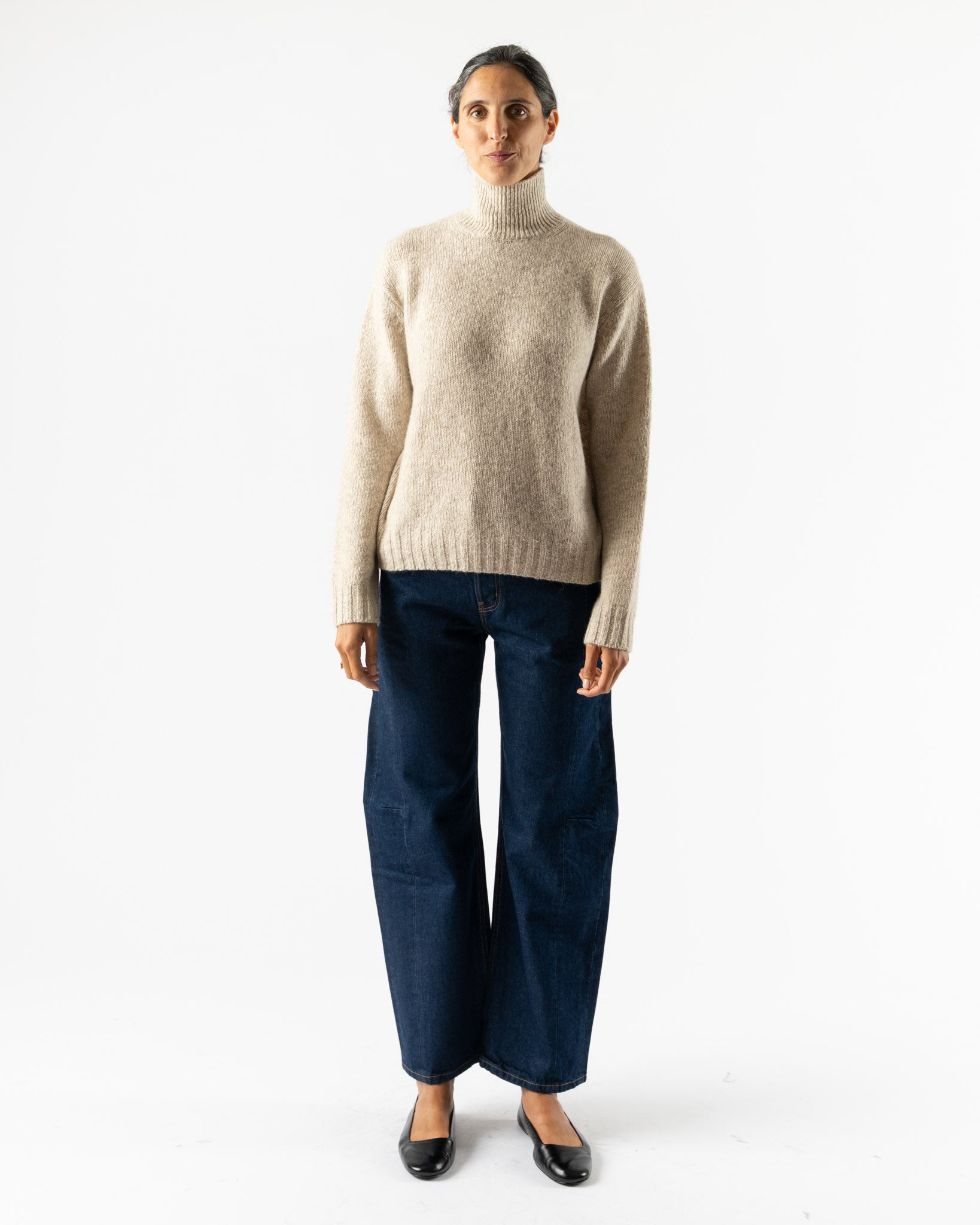 Auralee Cashmere Pullover in Top Gray Beige