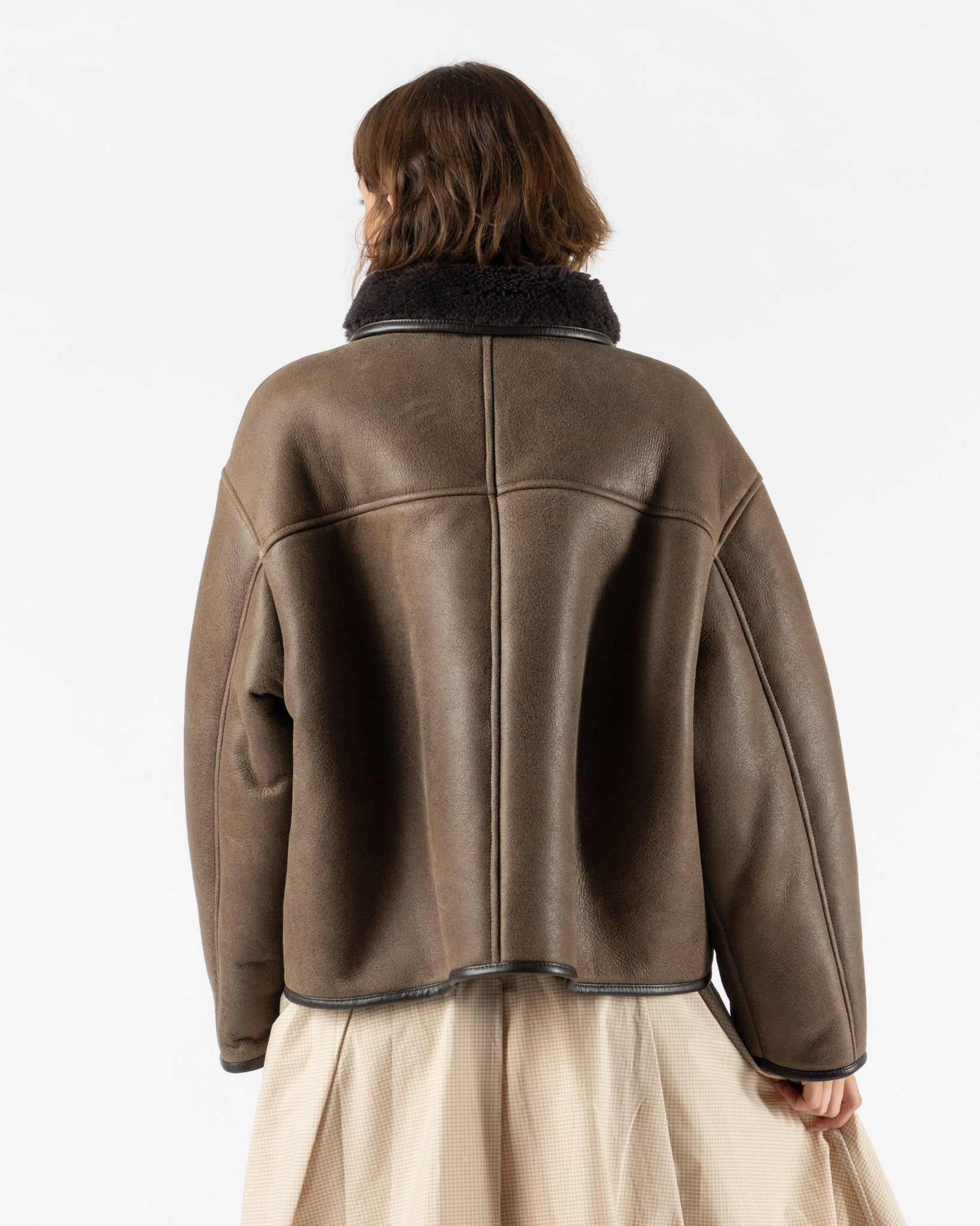 Cawley Antique Aviator Flying Jacket in Chocolate