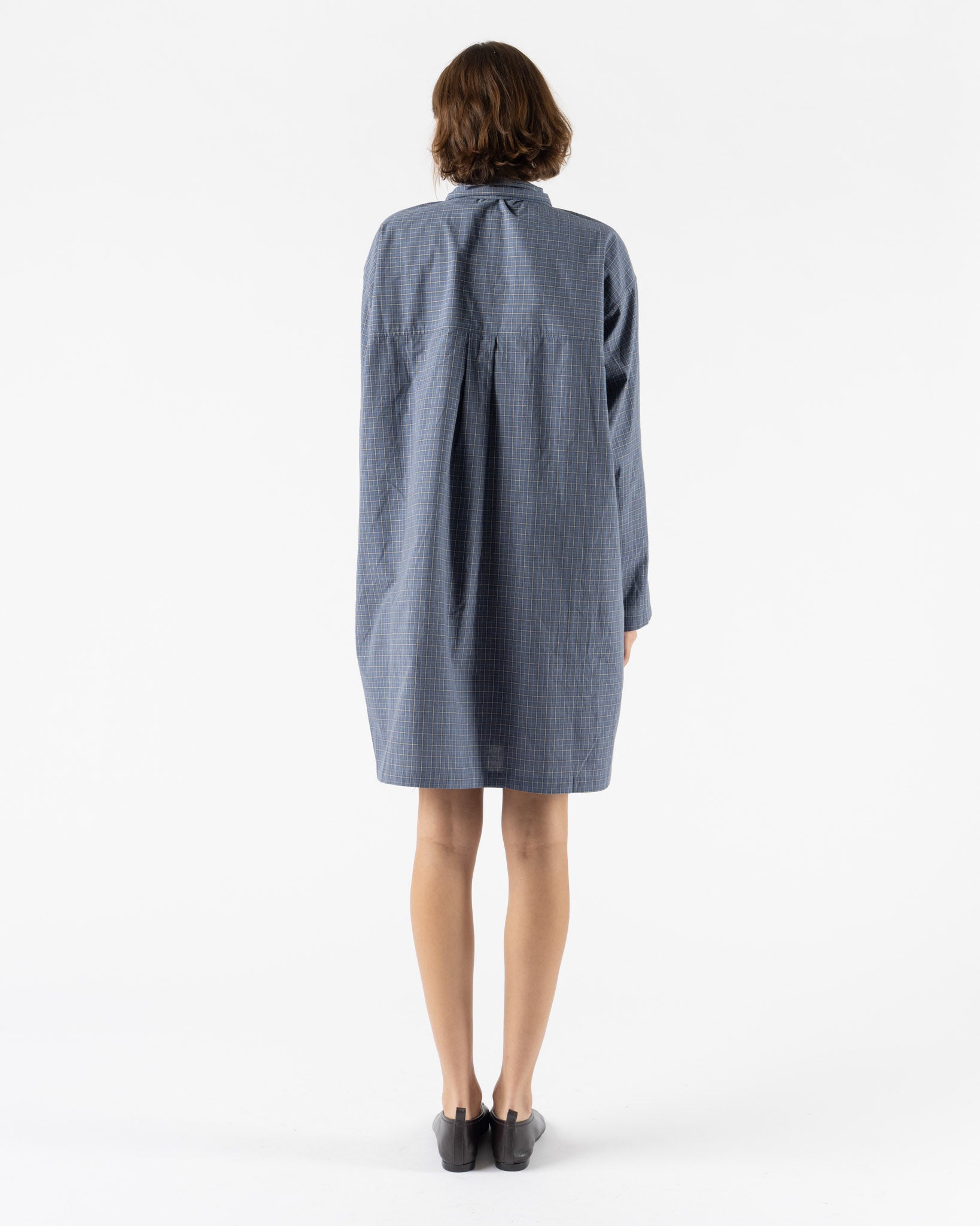 Cawley Dorothy Dress in Blue Check