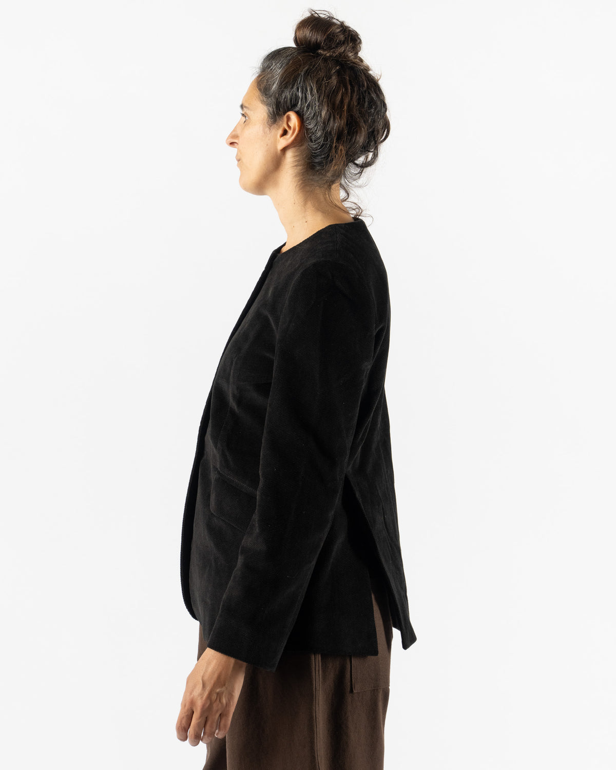 Cawley Japanese Napped Cotton Constance Jacket in Black