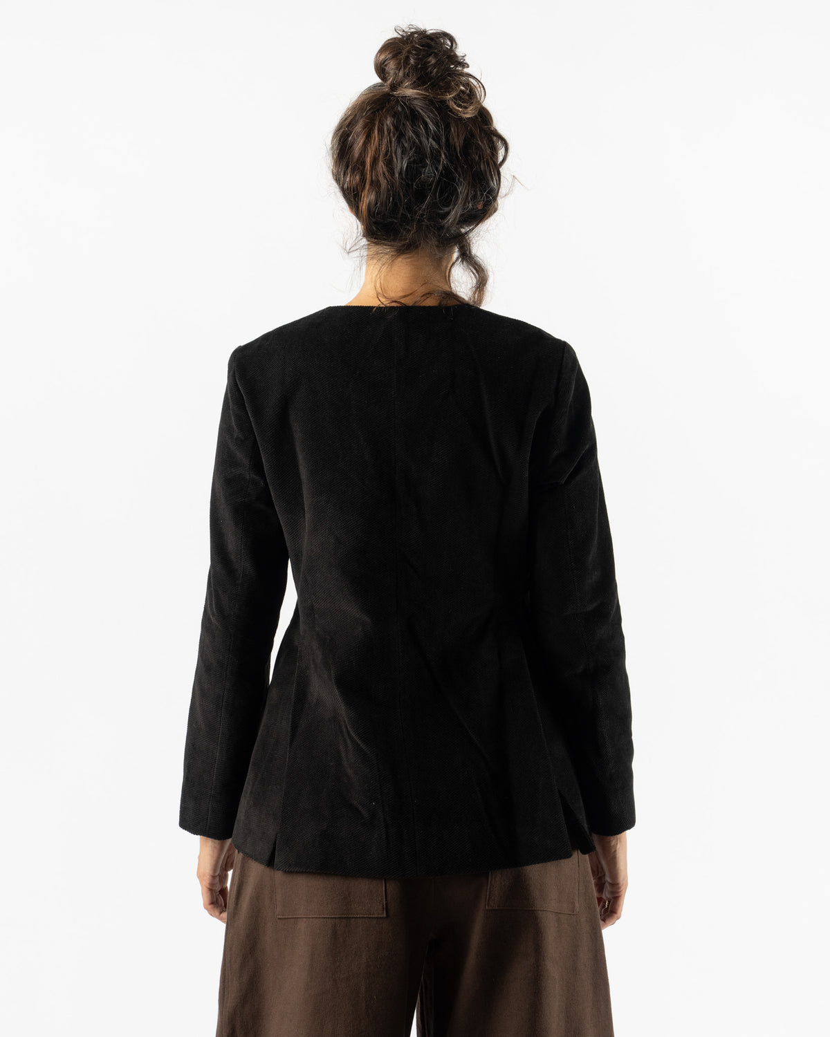 Cawley Japanese Napped Cotton Constance Jacket in Black