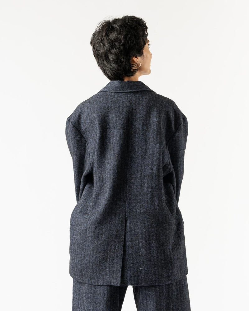 Cawley Andie Blazer in Navy Herringbone