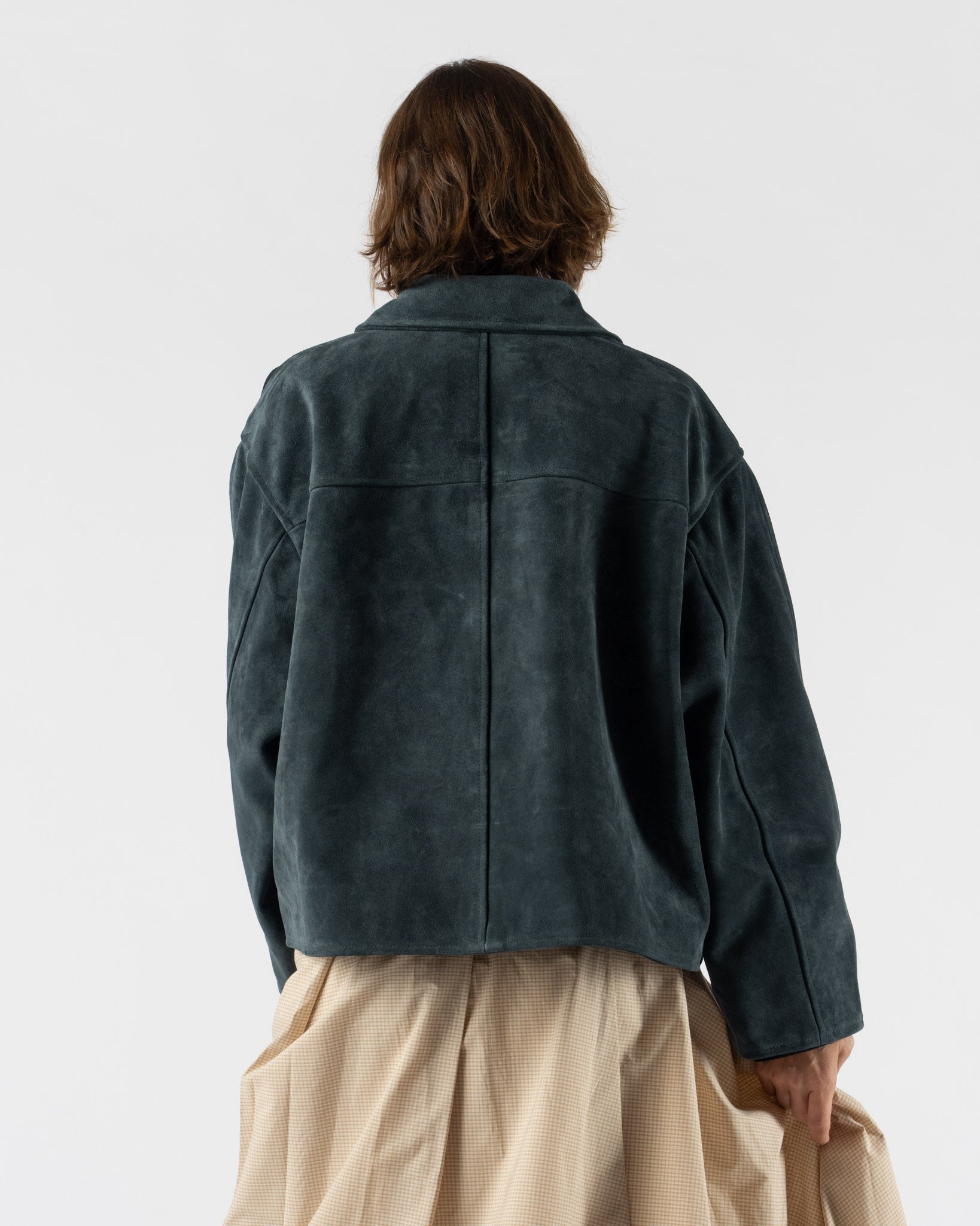 Cawley Italian Suede Flying Jacket in Midnight