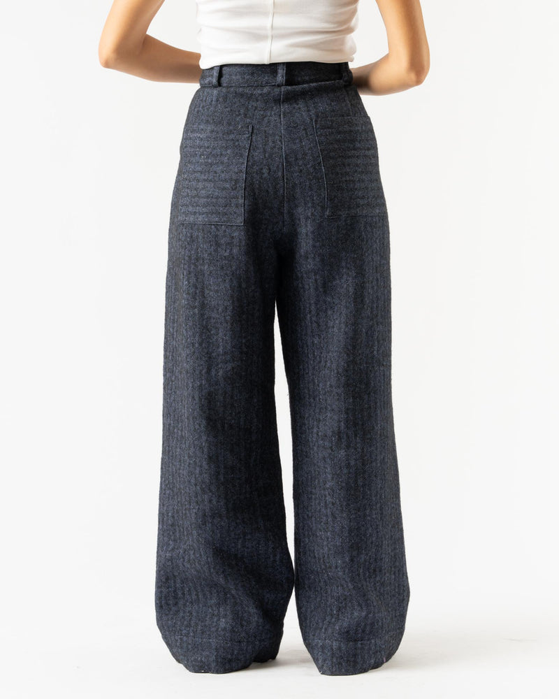 Cawley Mara Trouser in Navy Herringbone