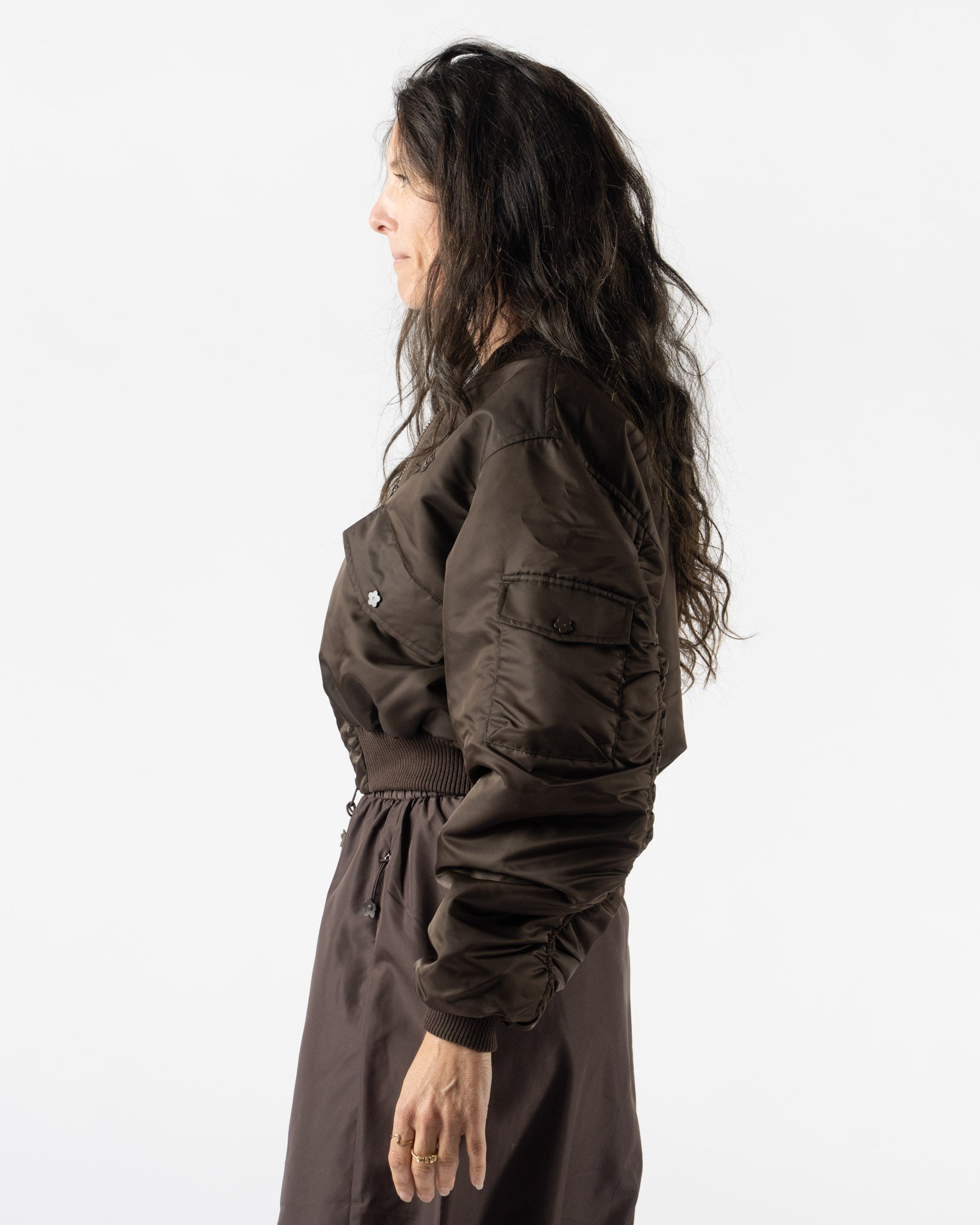 Cecilie Bahnsen Callie Bomber Jacket in Brown