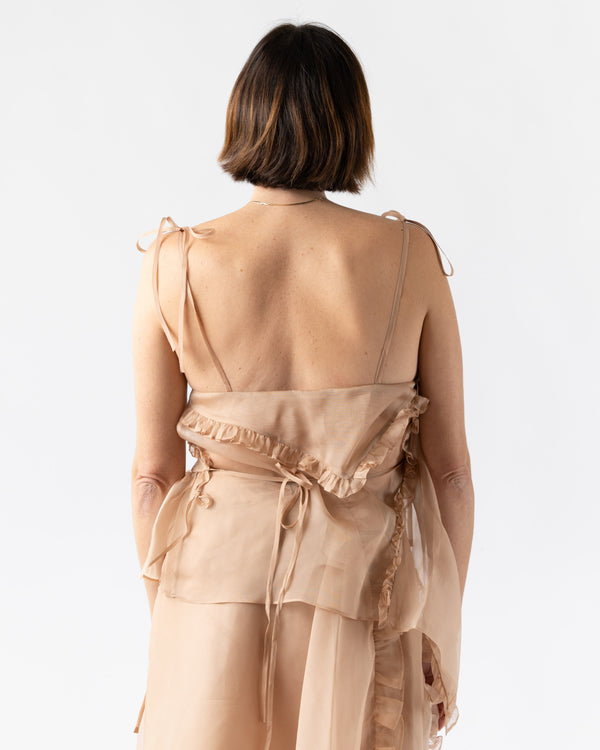 Cecilie Bahnsen Adelina Skirt Organza Chestnut