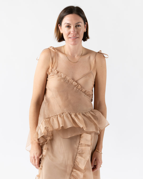 Cecilie Bahnsen Adelina Skirt Organza Chestnut