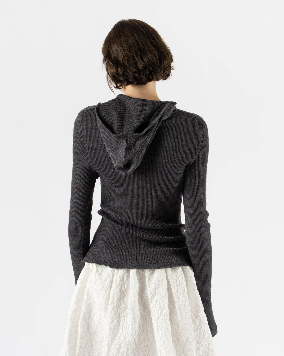 Cecilie Bahnsen Belma Hoodie in Grey Melange