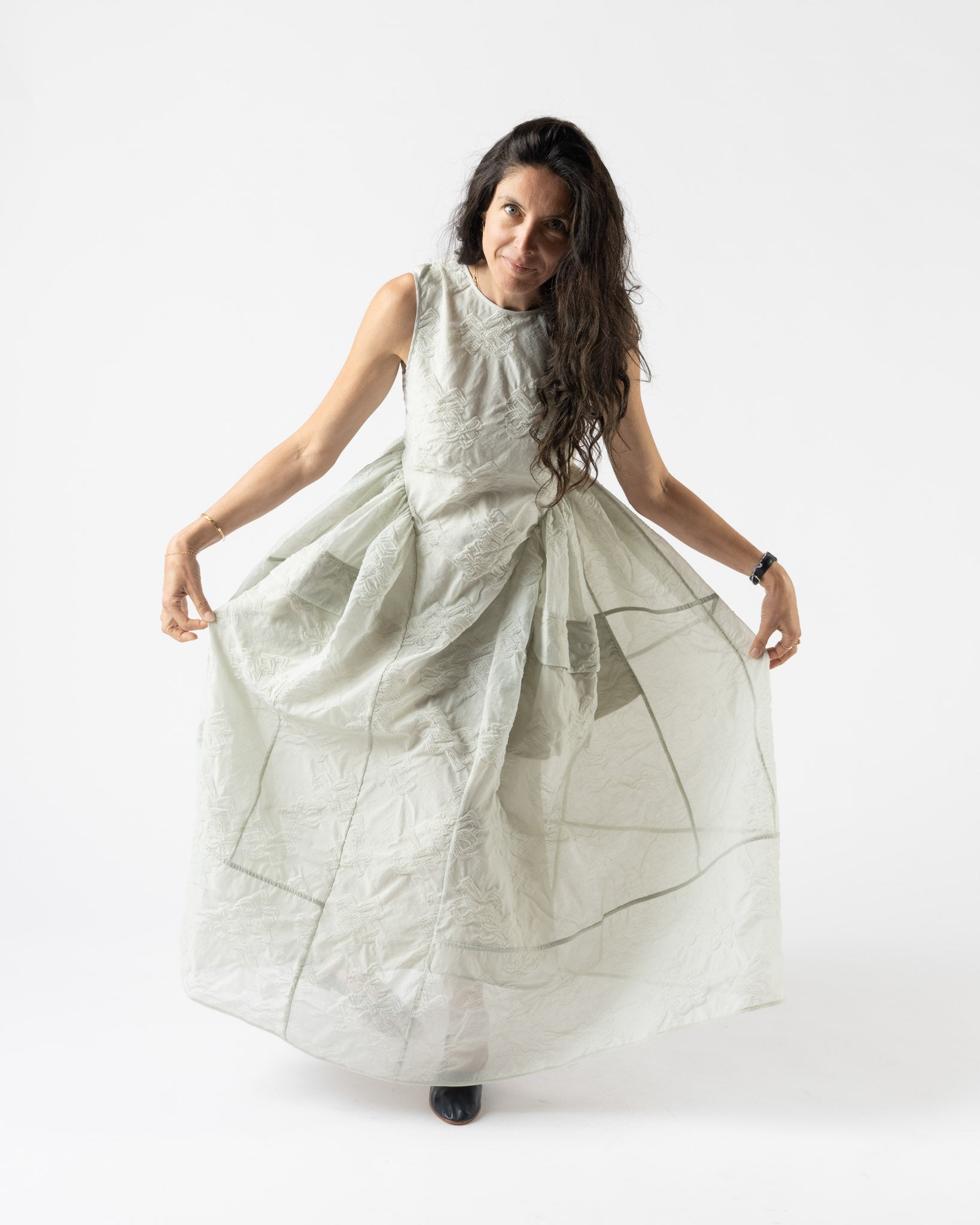 Cecilie Bahnsen Duana Dress in Pale Green