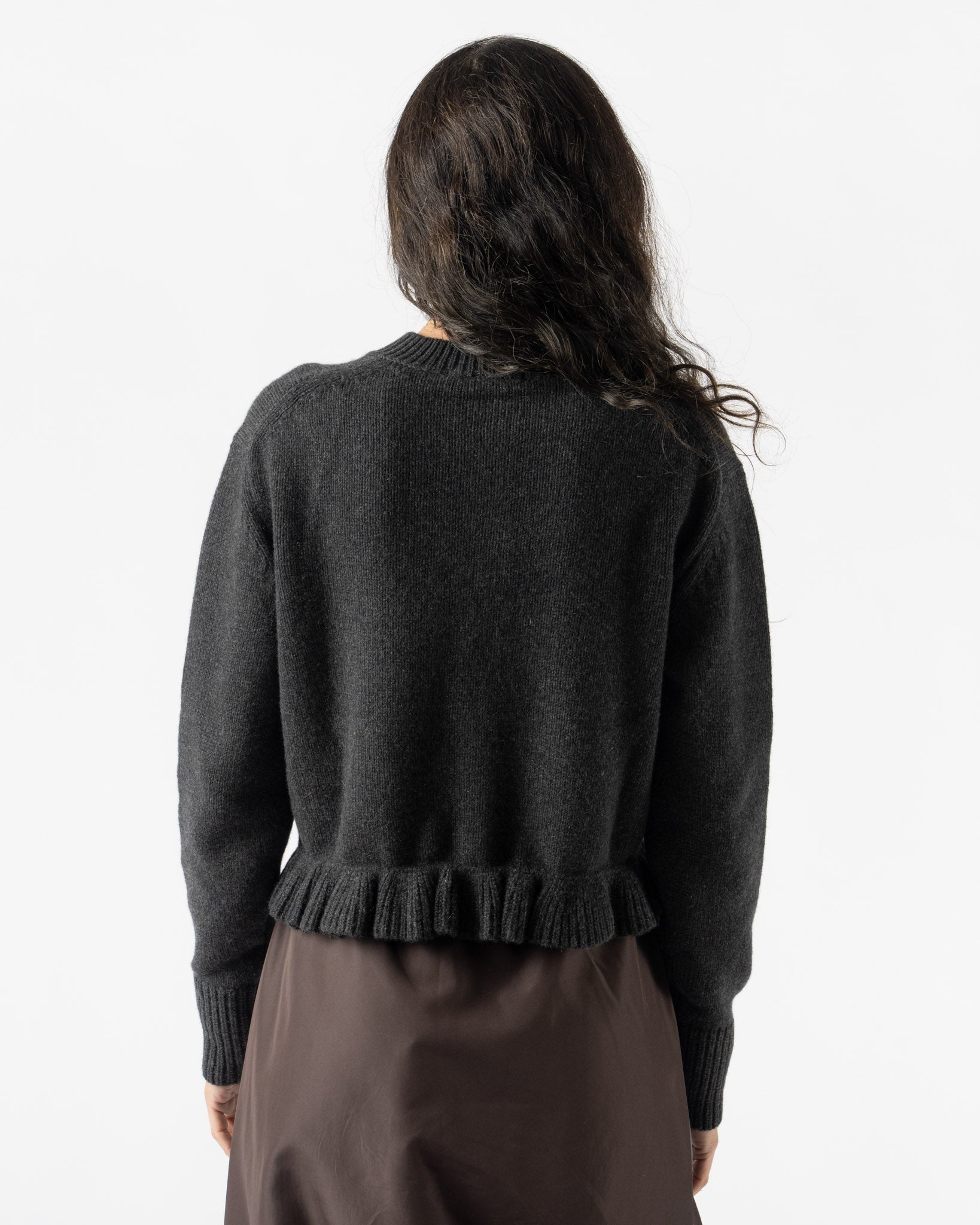 Cecilie Bahnsen Fibbie Cardigan in Charcoal Grey