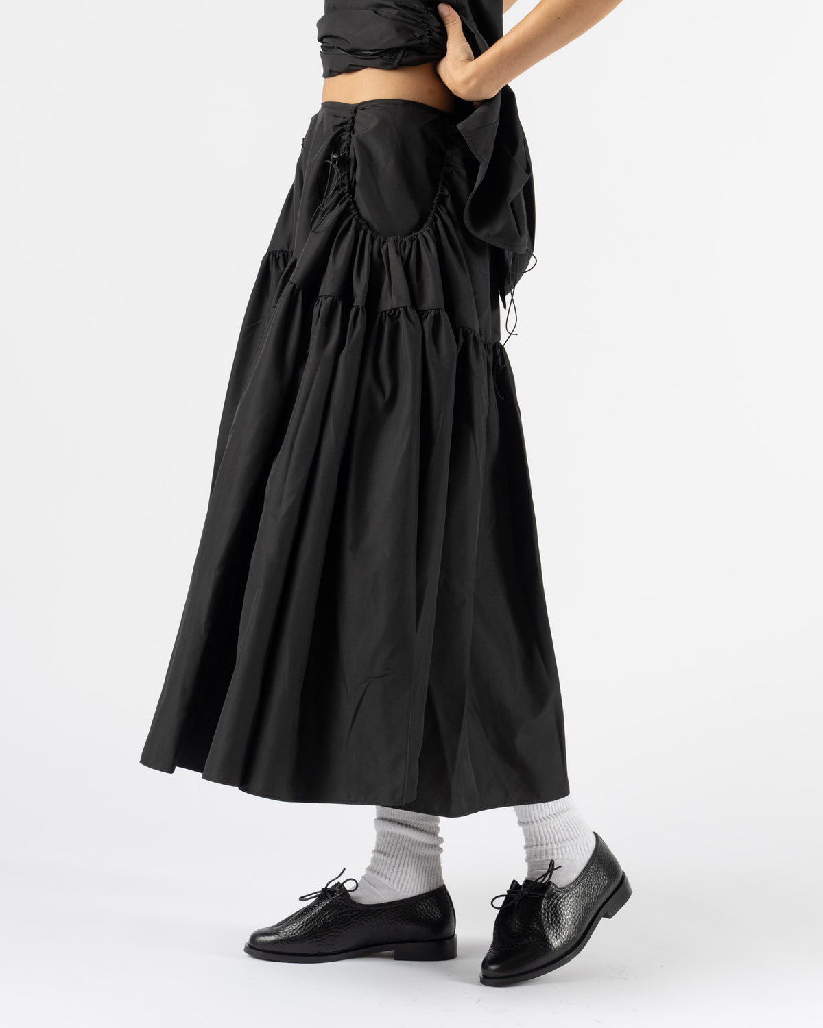 Cecilie Bahnsen Filly Skirt in Black Recycled Faille