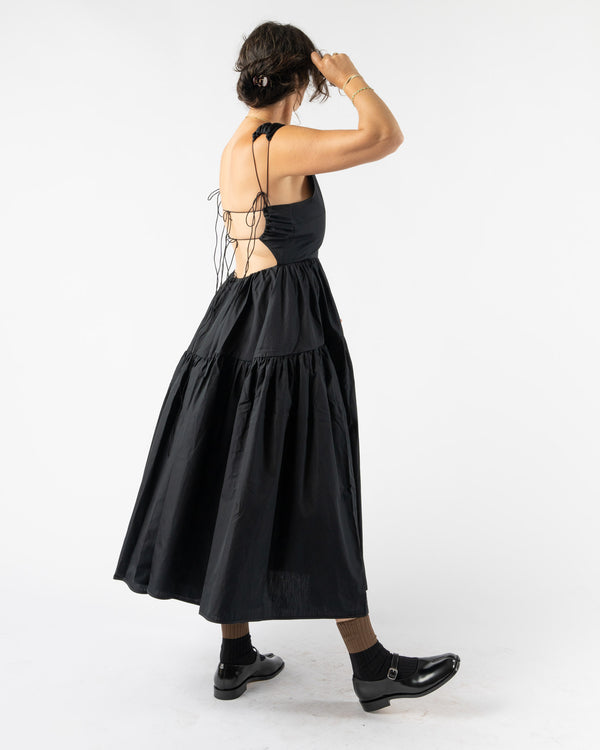 Cecilie Bahnsen Ruth Gown Cotton Black