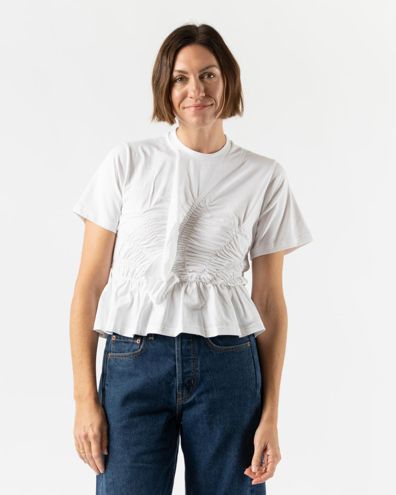 Cecilie Bahnsen Ace Top Jersey White