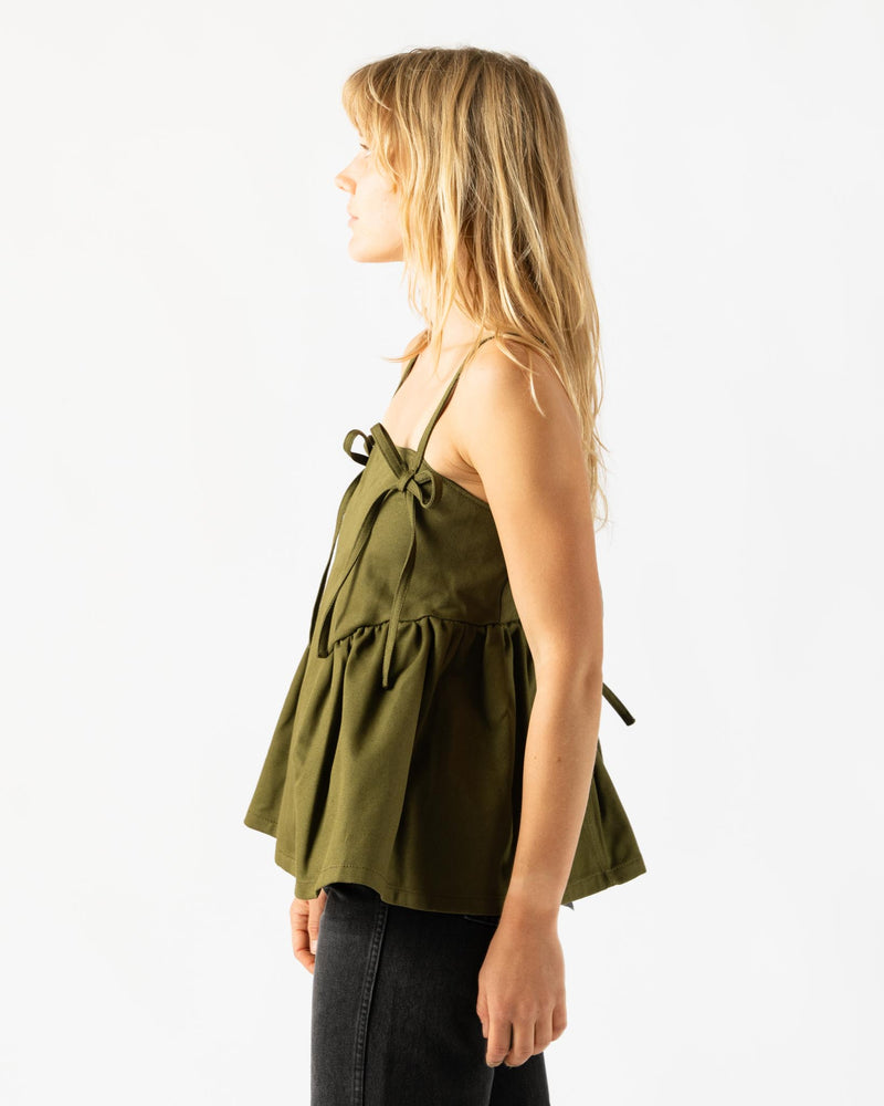 Cecilie Bahnsen Akira Top Denim Olive Green